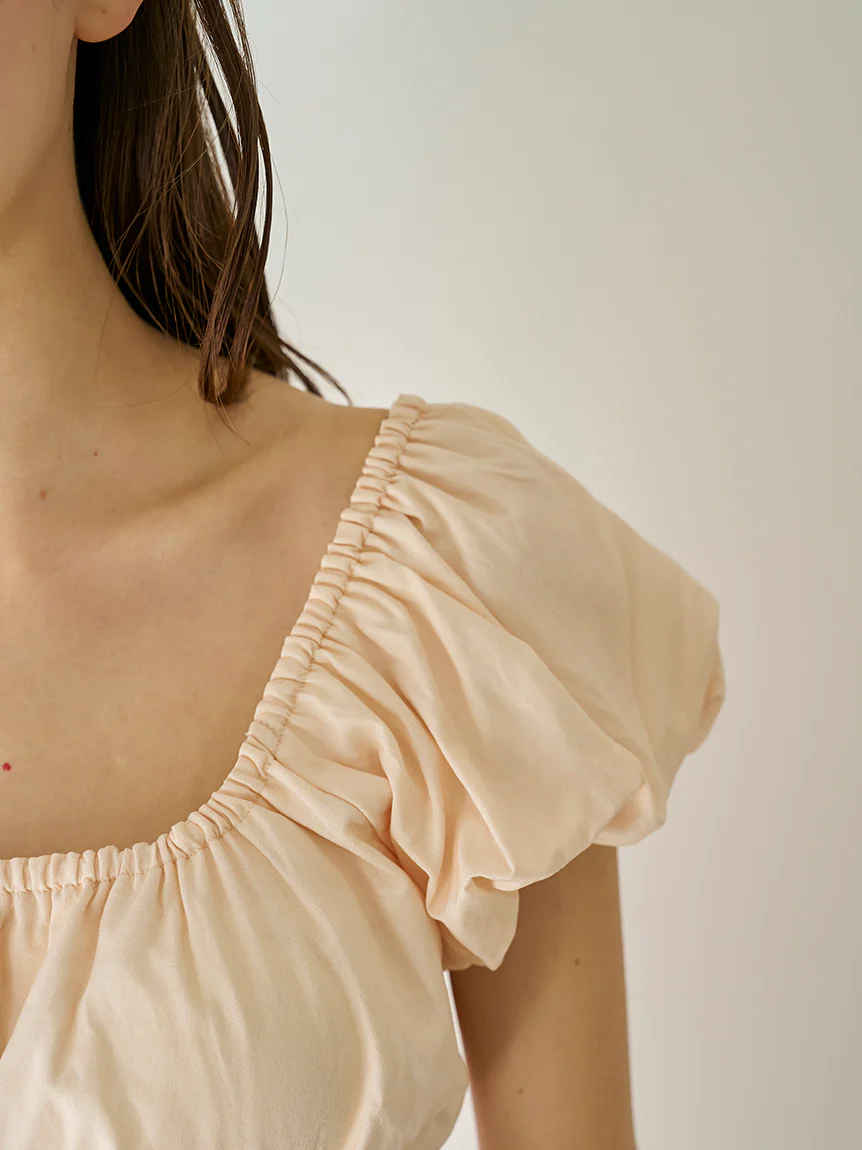 Shirring Gather Pullover