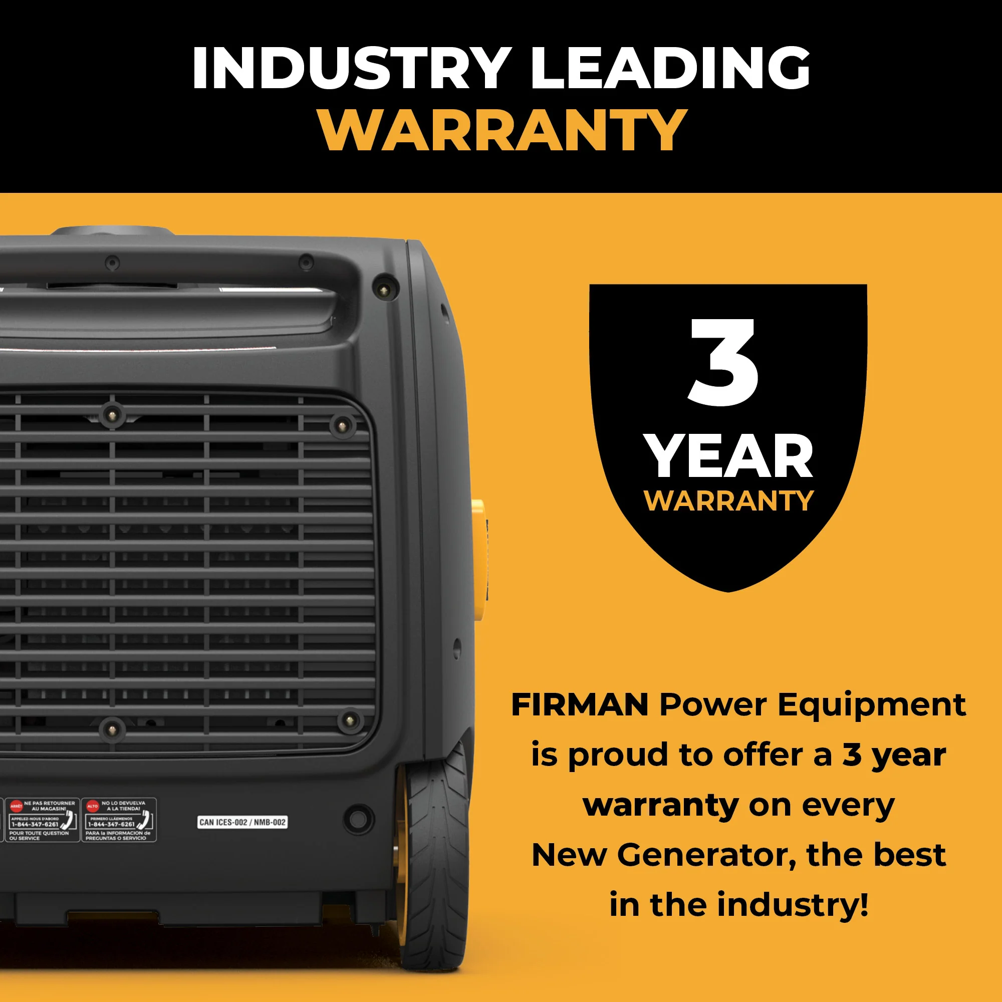 Inverter Portable Generator 4125W Remote Start with CO ALERT