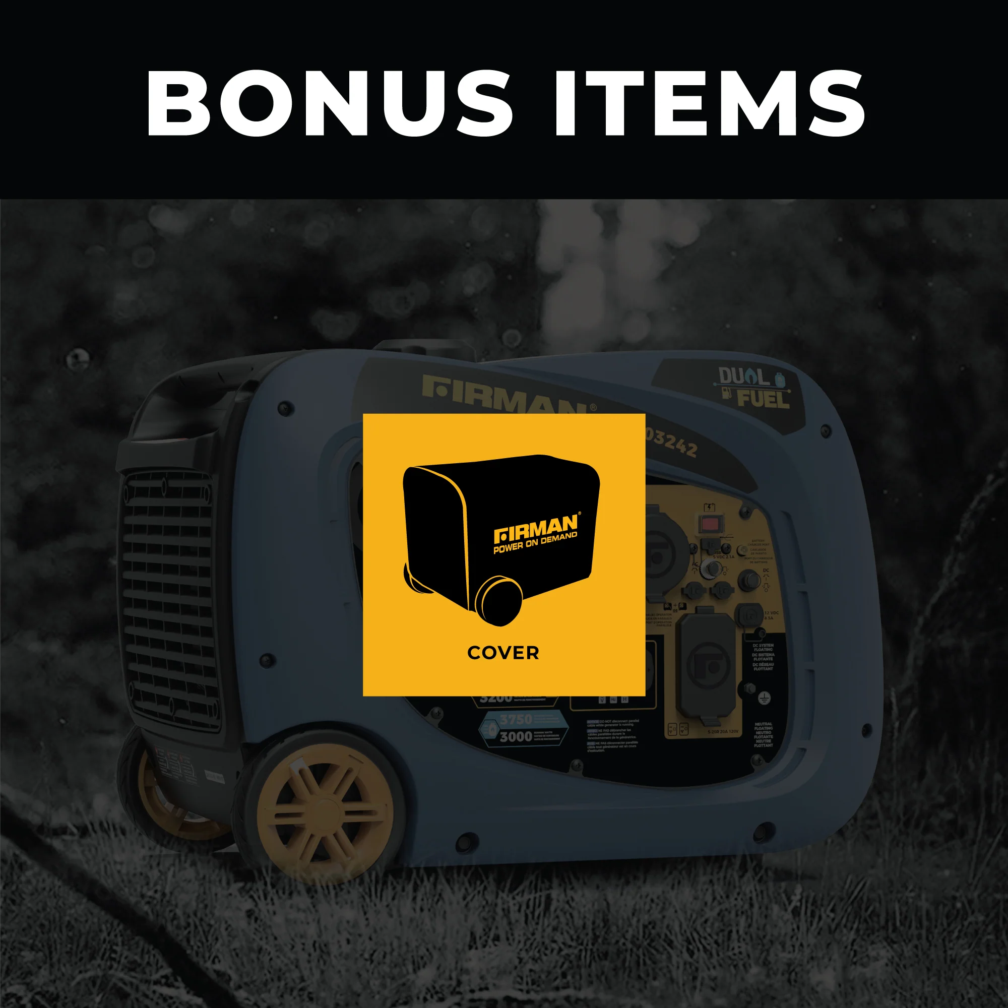 Dual Fuel Inverter Portable Generator 4000W Electric Start with CO ALERT