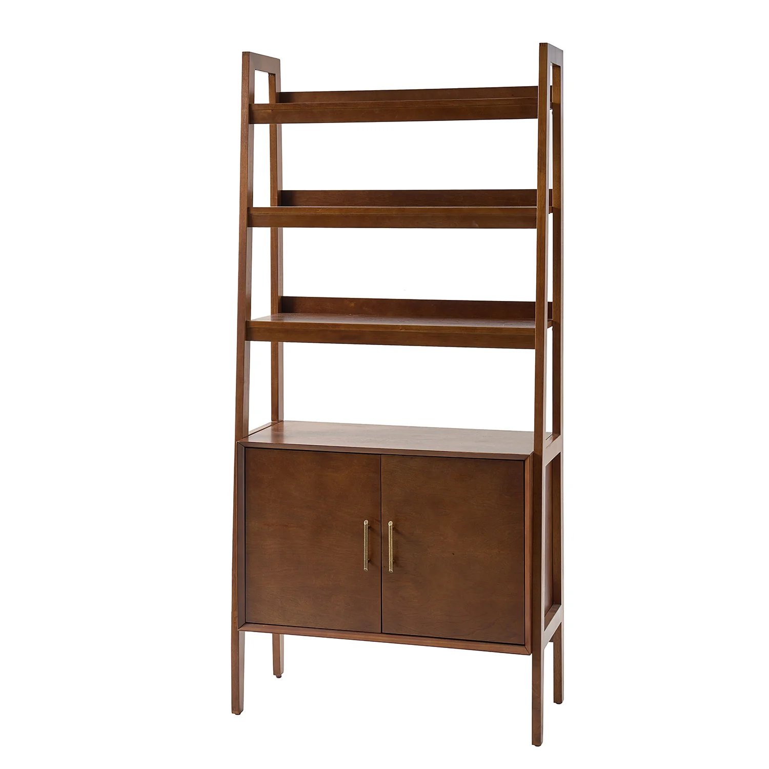 Andr聨s Solid Wood Ladder Bookcase in Walnut