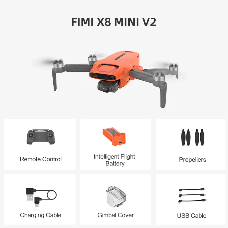 FIMI X8 Pro Drone - 15KM Range 4K 3-axis Gimbal camera Obstacle Sensing GPS Drone
