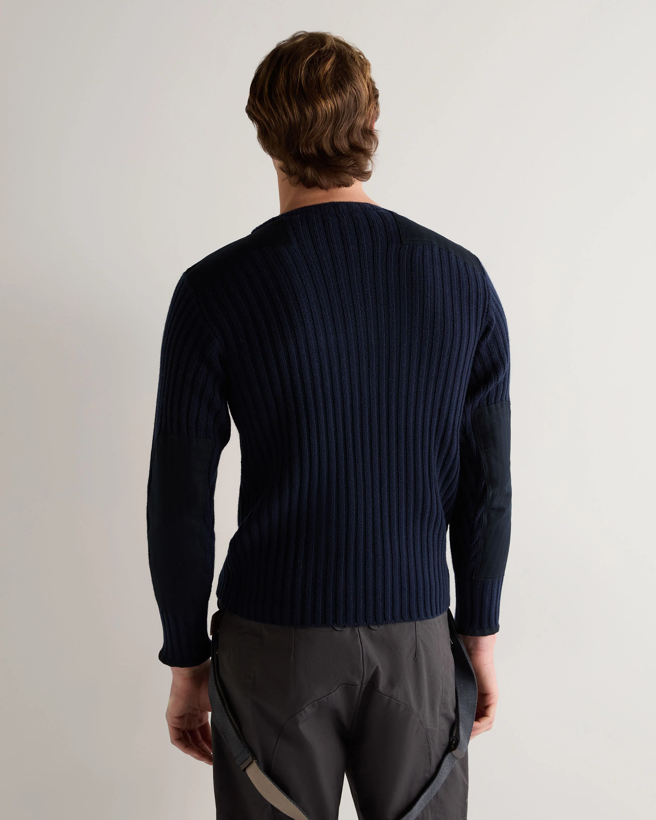 007 Ribbed Army Sweater Navy Blue