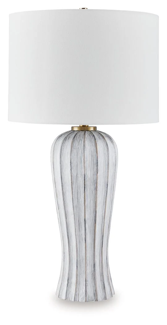 Lanwell - Poly Table Lamp - Antique Gray