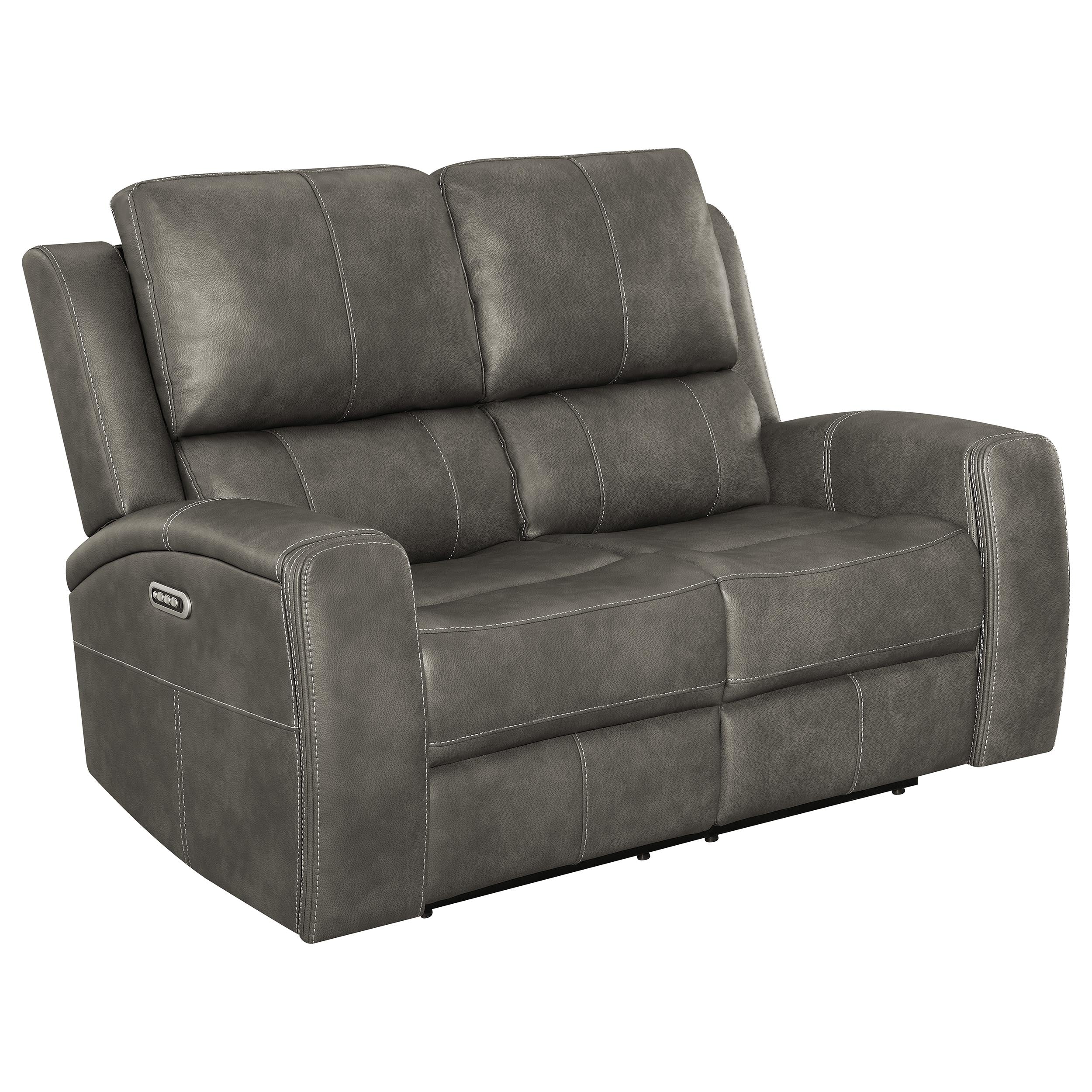 Brickston Triple Power Reclining Loveseat Charcoal