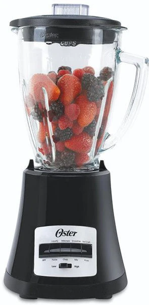 Oster BLSTMG-B 8 Speed Glass Jar Blender, 6-Cup, Black