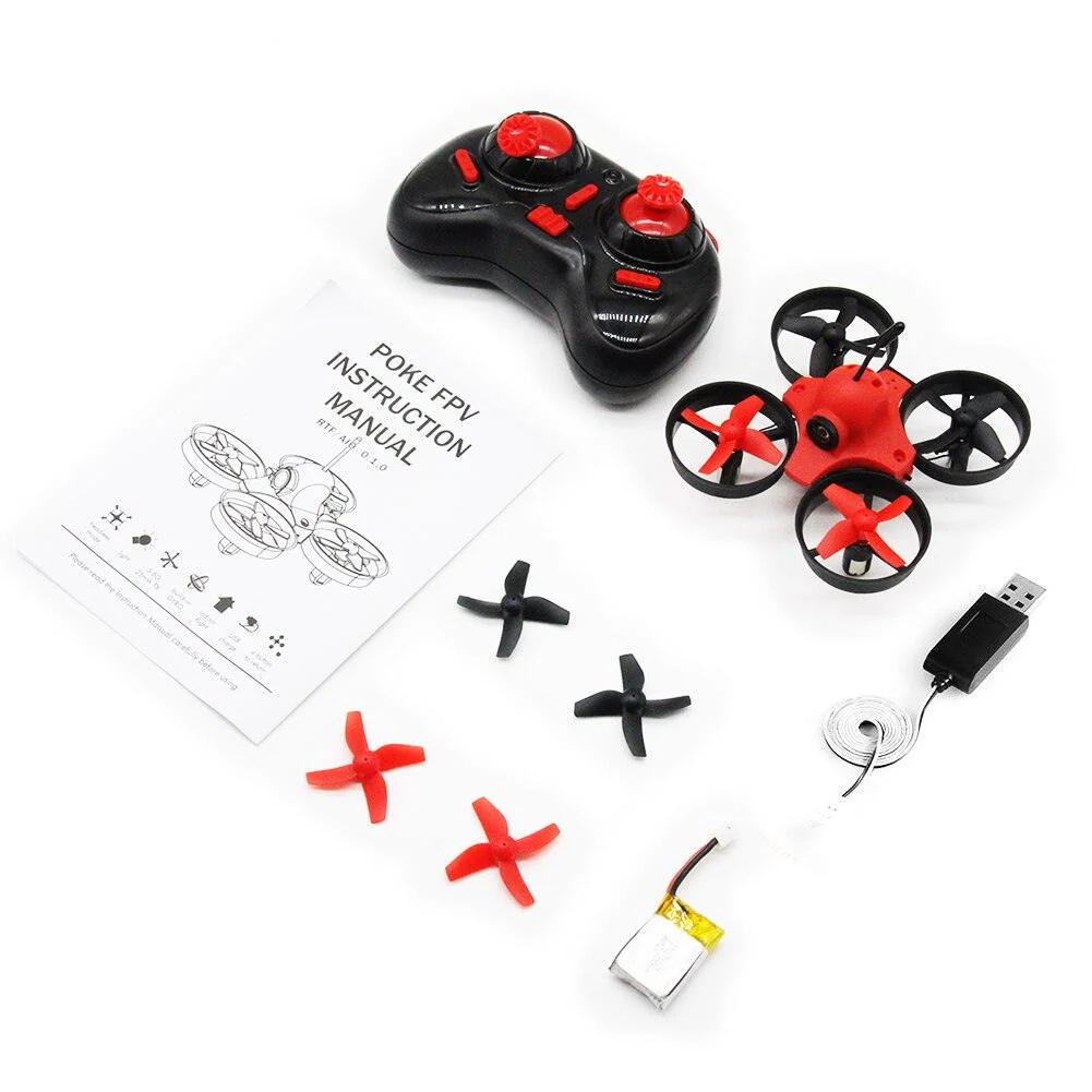 716 PoKe Micro FPV Mini RC Quadcopter Drone - 360 Degree Flip 5.8G 25mW AIO Camera Headless Mode One Key Return Indoor