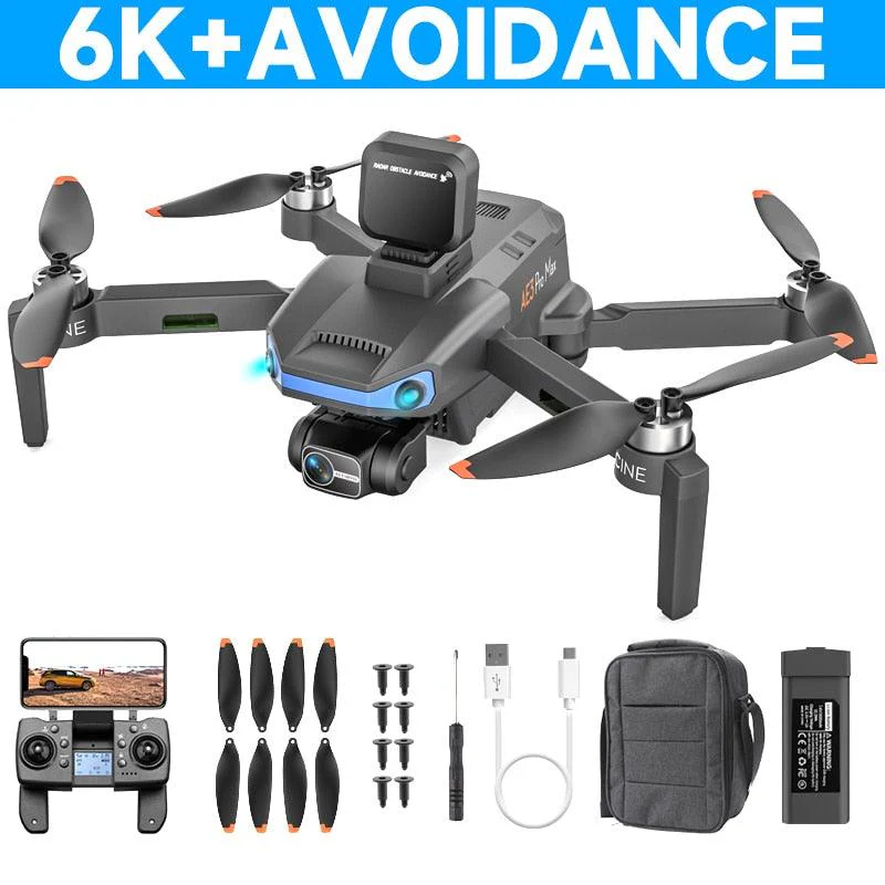 AE3 / AE3 PRO Max GPS Drone - 4K HD Dual Camera Professional Dron FPV EIS 3-Axis Gimbal Radar Obstacle Avoidance Quadcopter RC Toys Professional Camera Drone