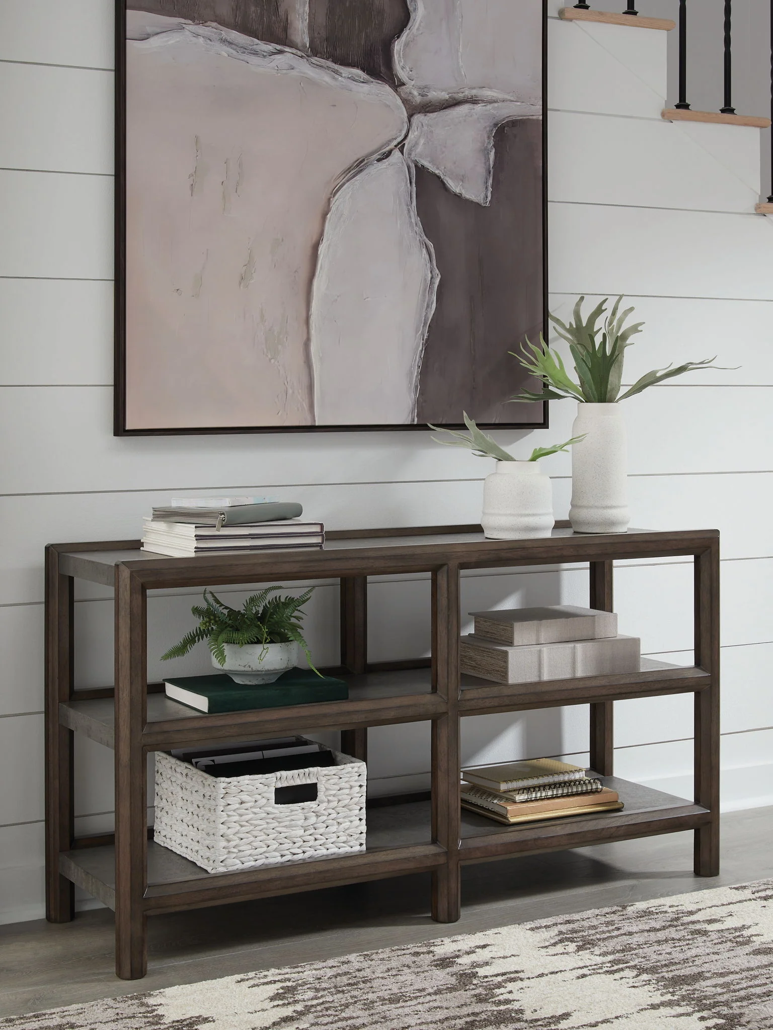 Kallenny - Sofa Table - Brown / Gray