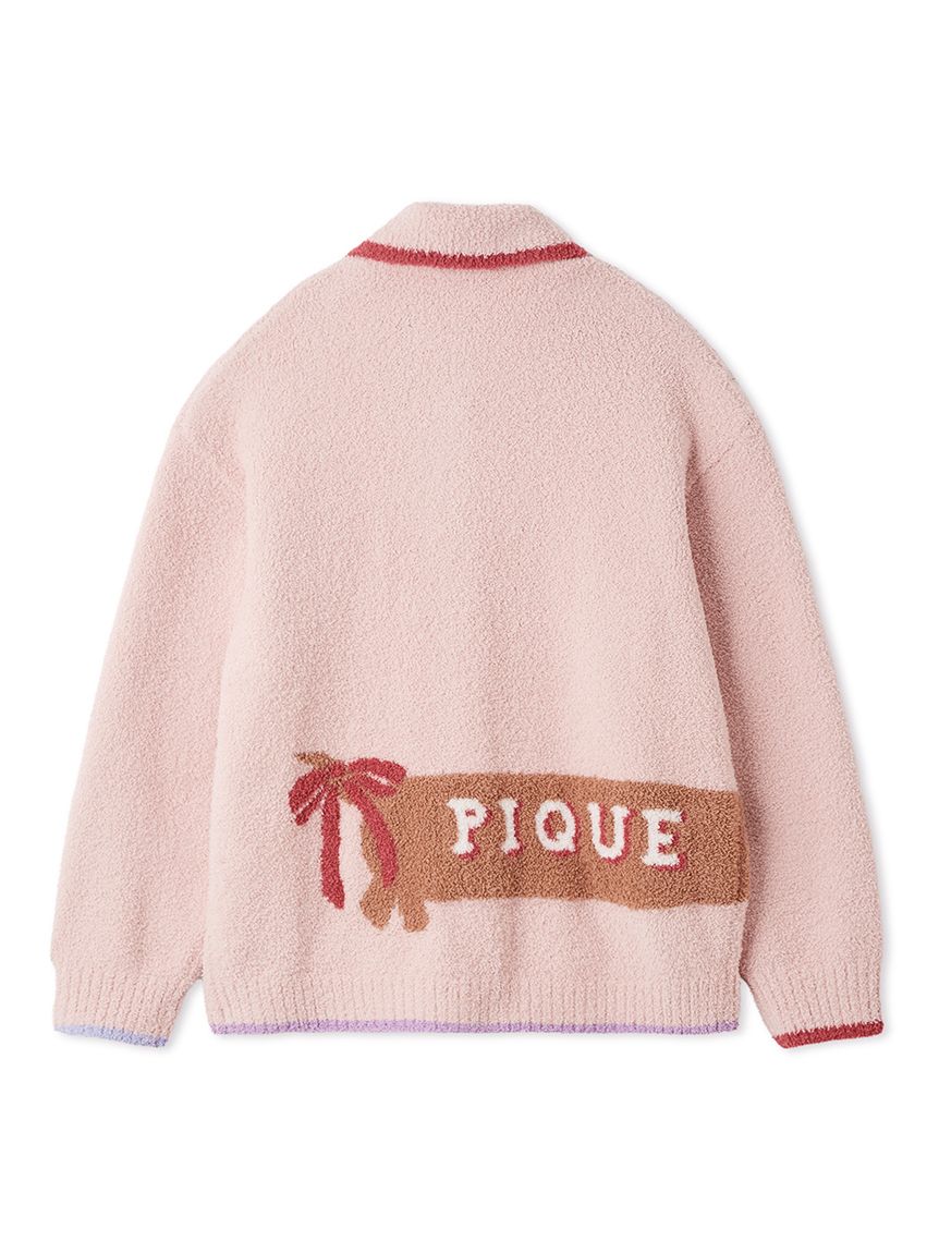 Baby Moco Dachshund Jacquard Cardigan