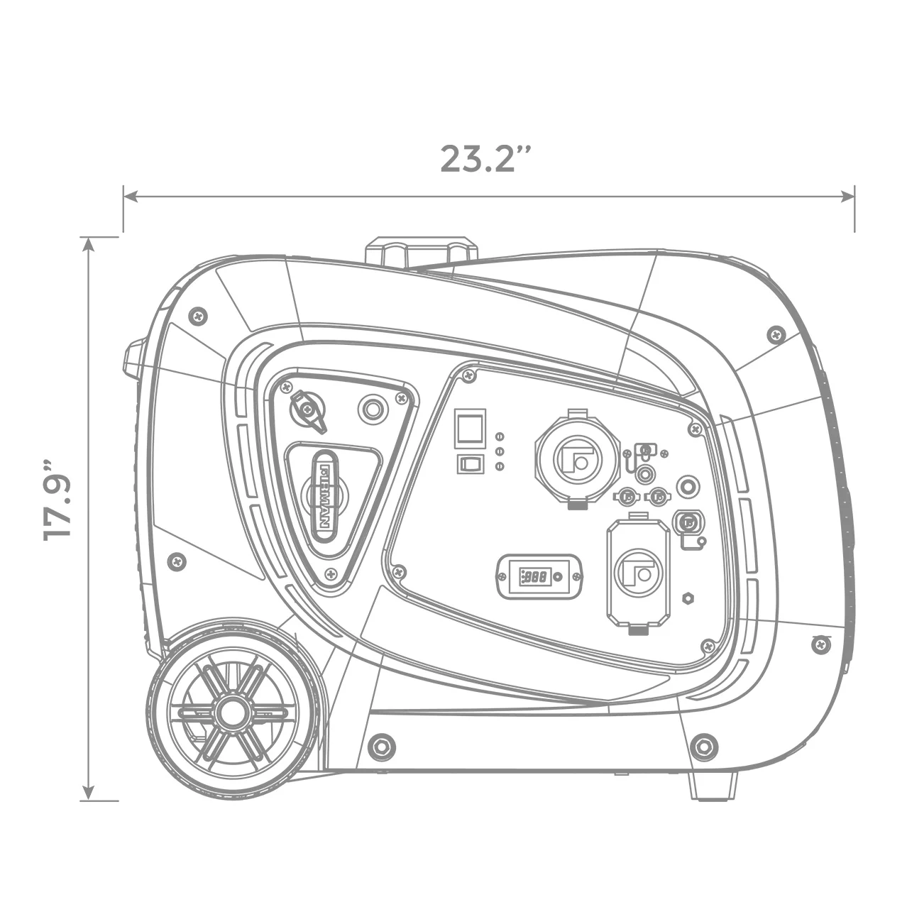 Refurbished Inverter Portable Generator 3650W Recoil Start