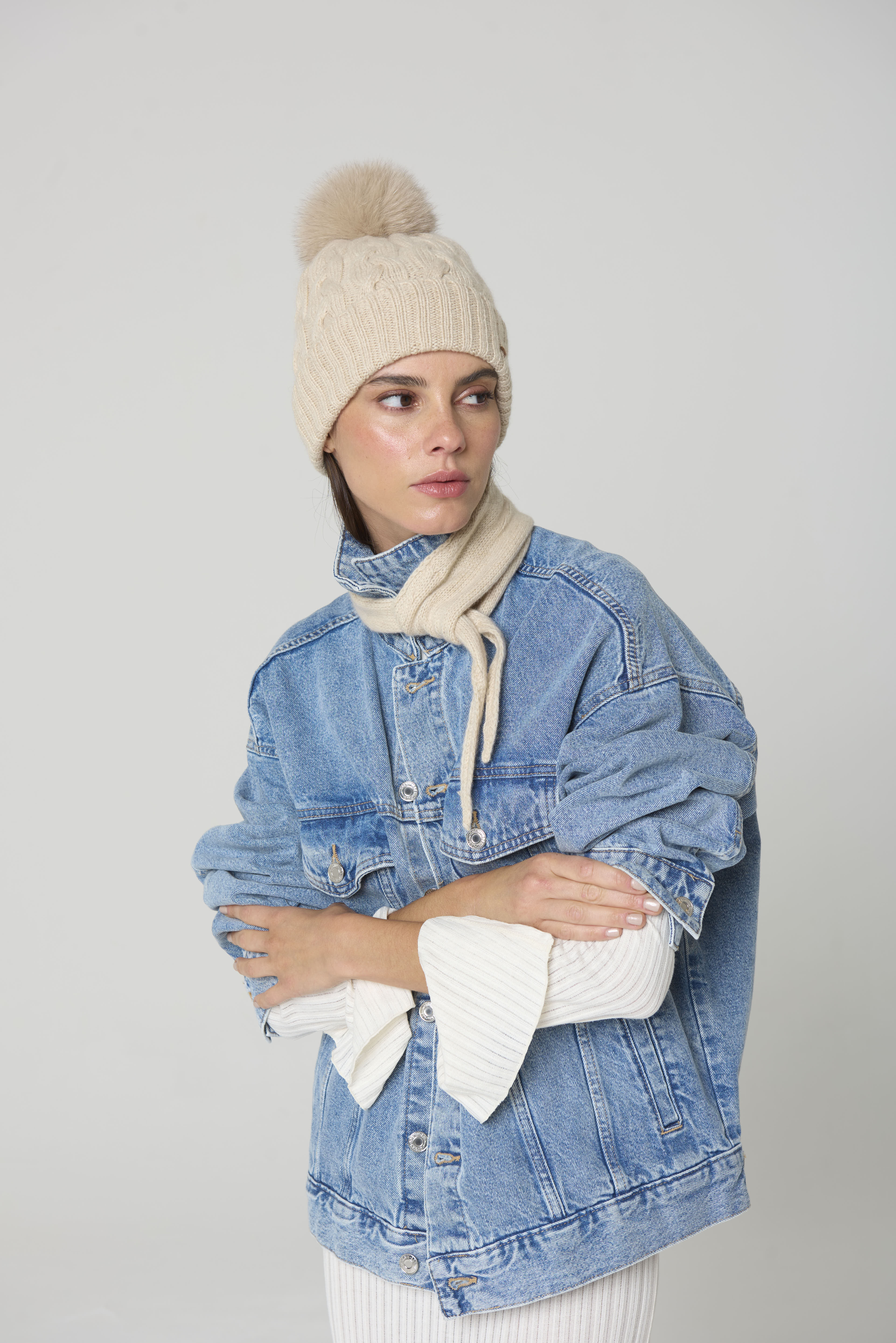 The Braid Beanie - Oatmeal