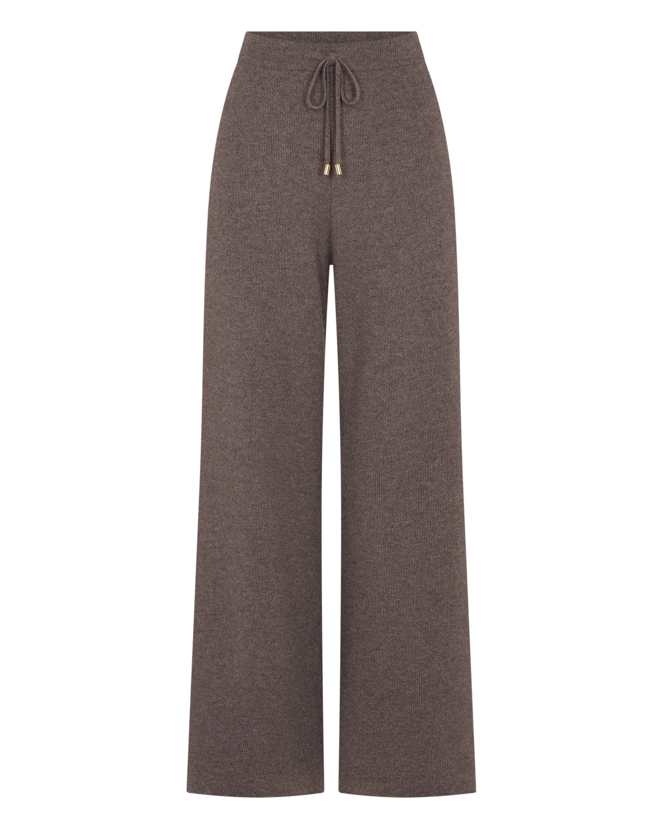 Women's Honeycomb Knit Cashmere Pant Otter Brown