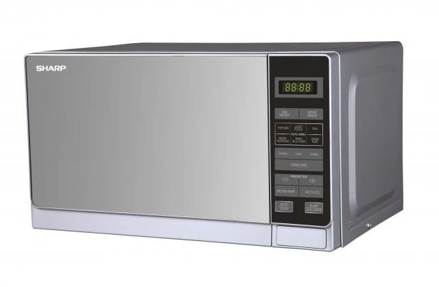 Sharp 20 Liter R-22AOSM 220 volt microwave Silver finish with Mirror glass 220v 240 volt  50 hz