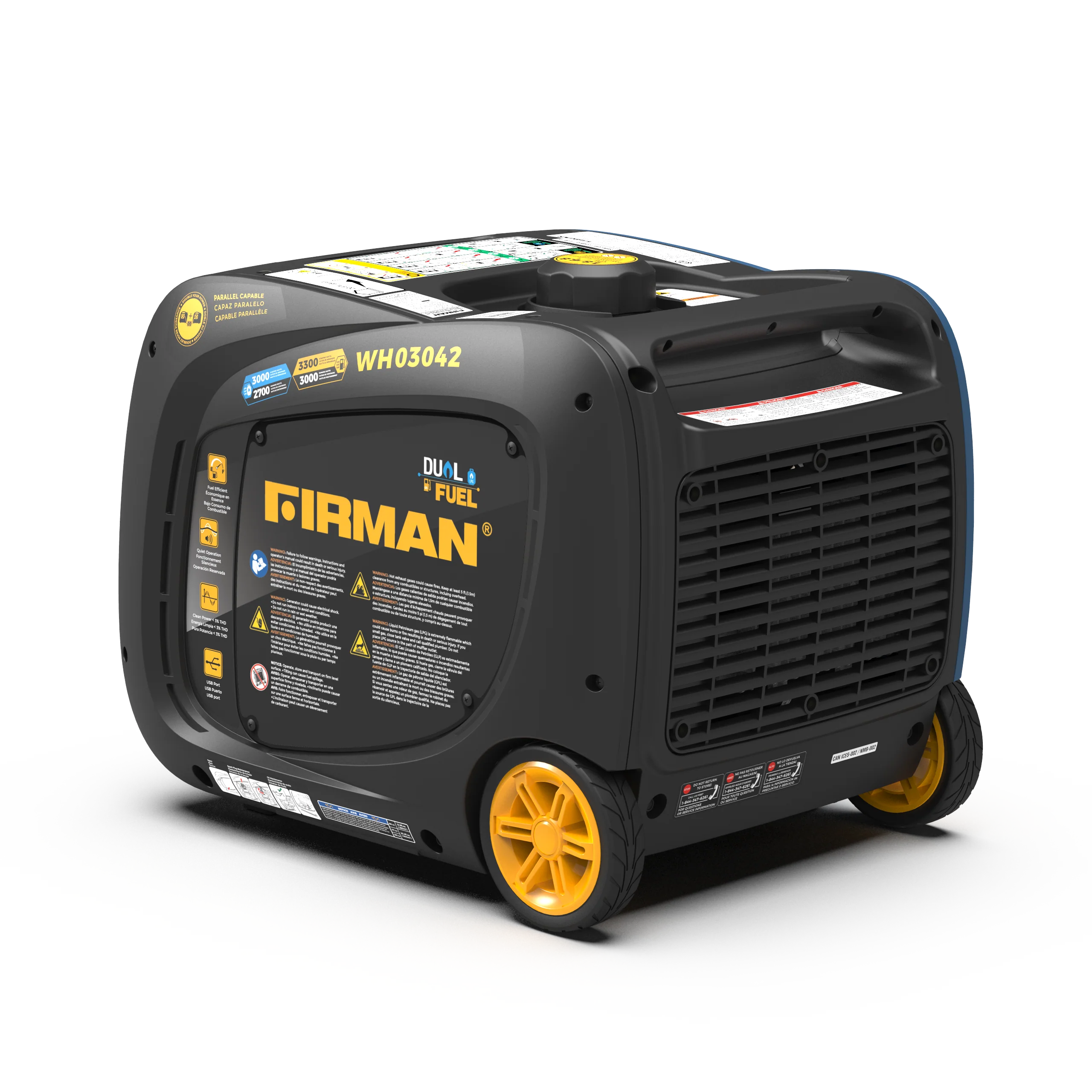 Dual Fuel Inverter Portable Generator 3300W Electric Start