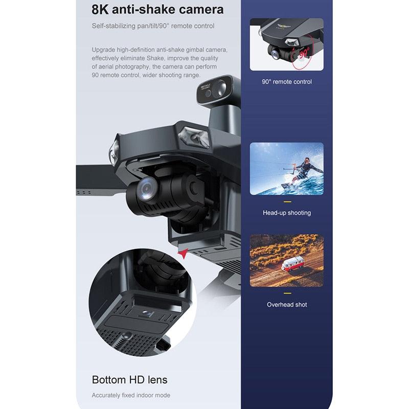 8819 pro Drone - 3-Axis Gimbal 8k Profesional with HD Camera 5G GPS WIFI FPV  Brushless Motor Dron Obstacle Avoidance RC Quadcopter Professional Camera Drone