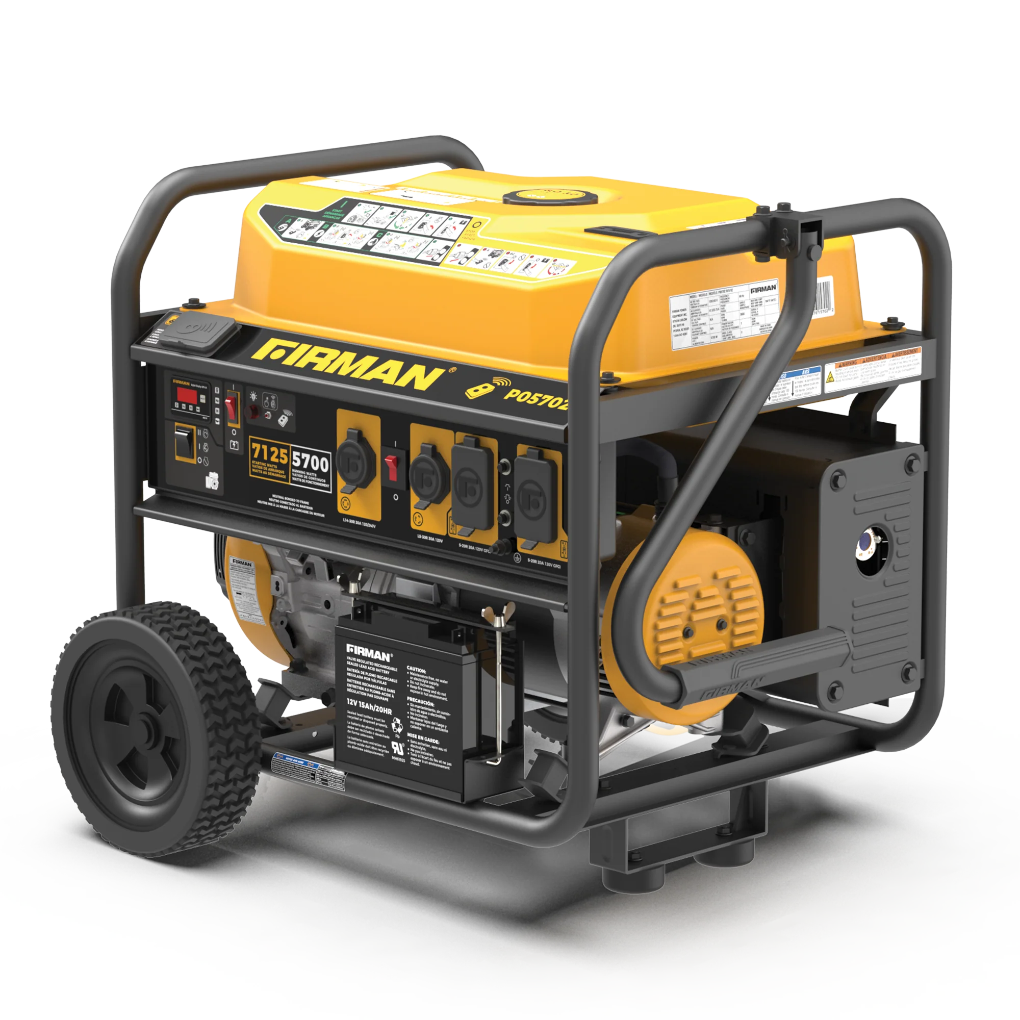Gas Portable Generator 7125W Remote Start 120/240V
