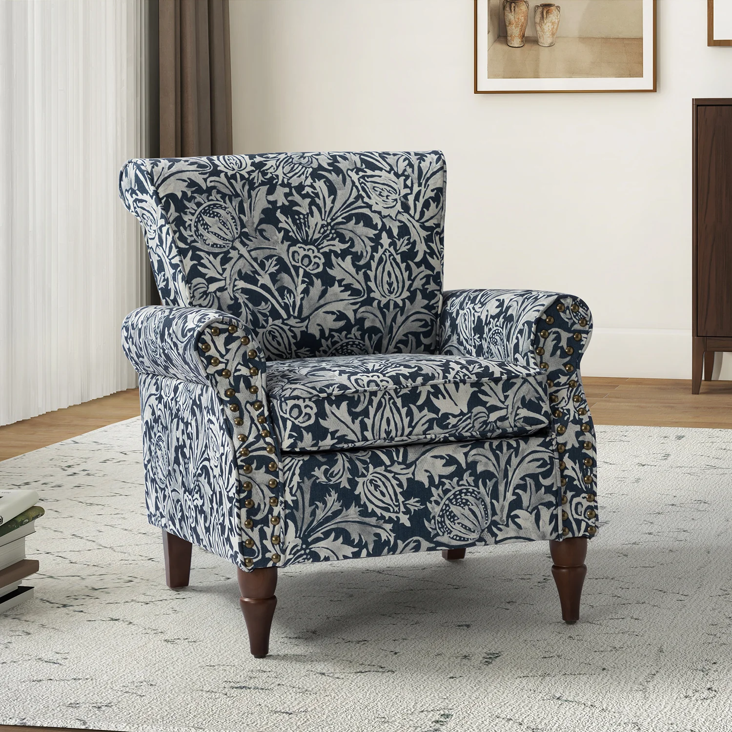 Araceli Armchair in Navy