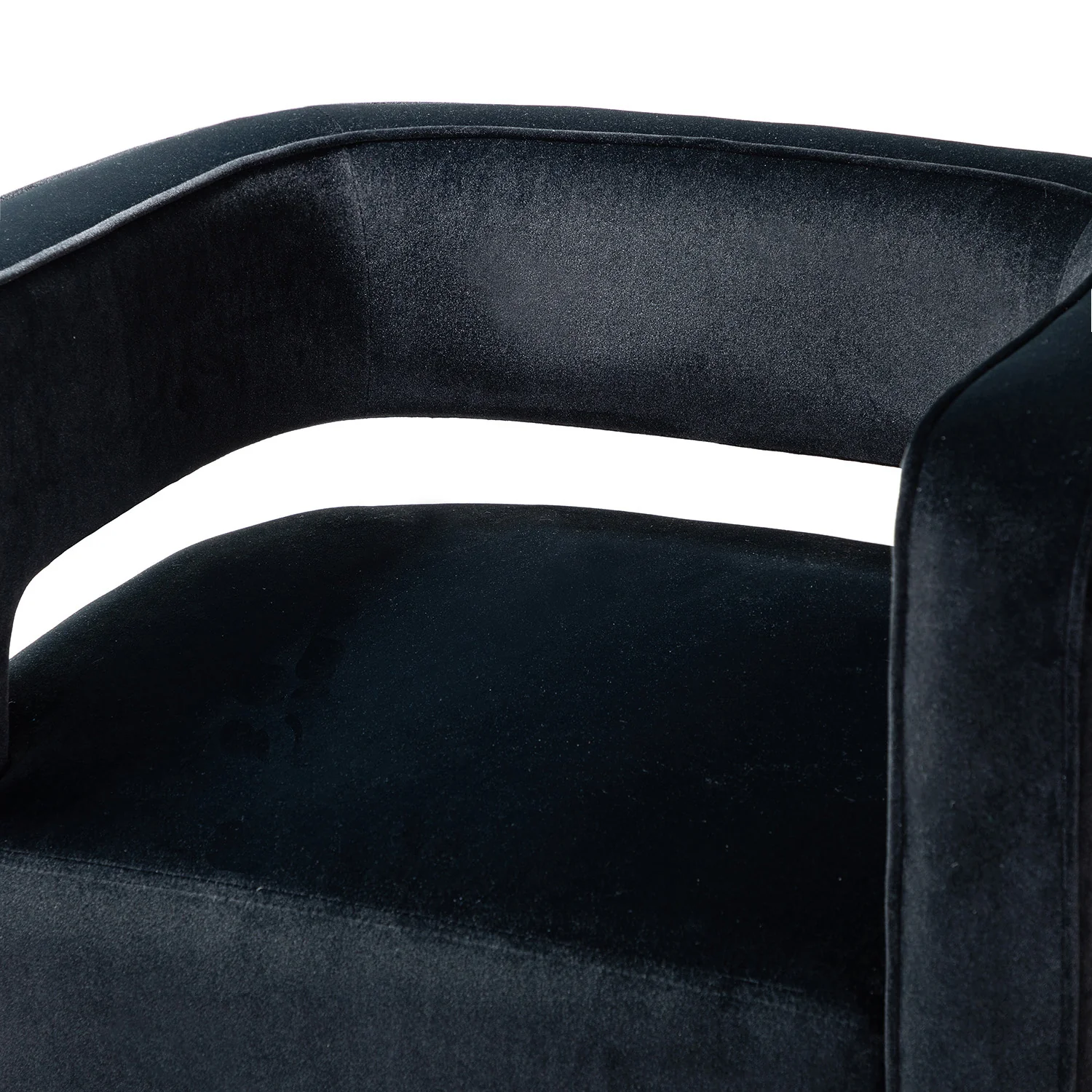 Blanca Swivel Barrel Chair in Black