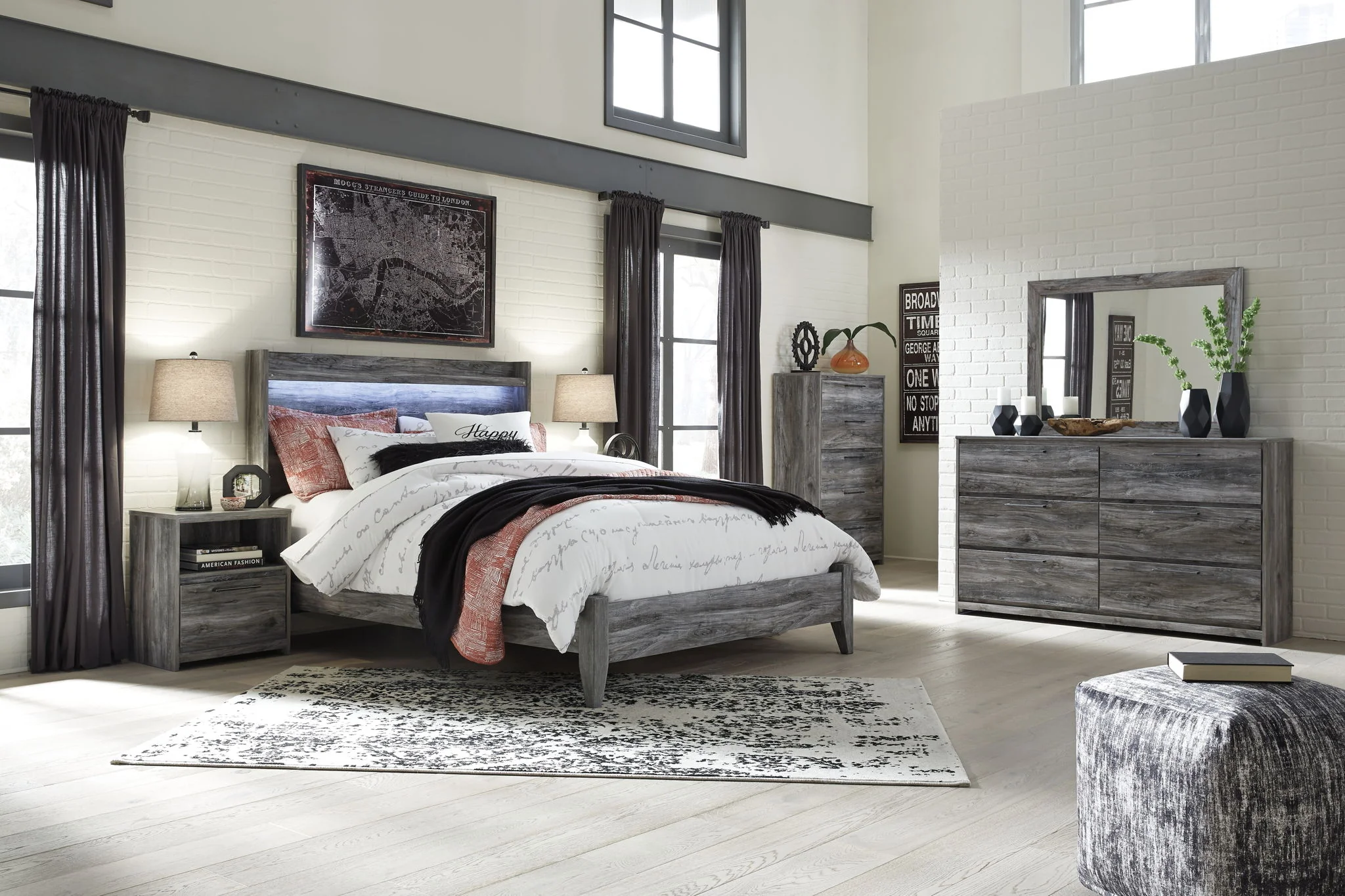 Baystorm - Panel Bedroom Set - Gray