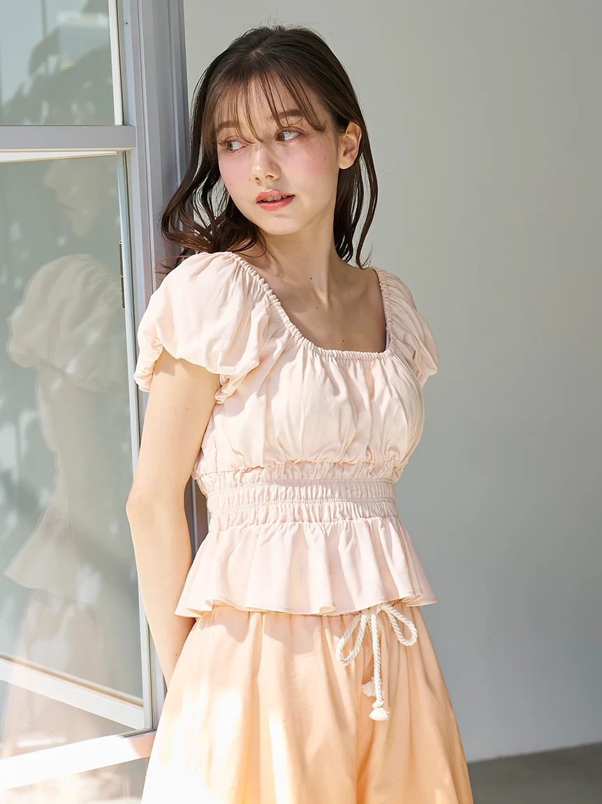 Shirring Gather Pullover