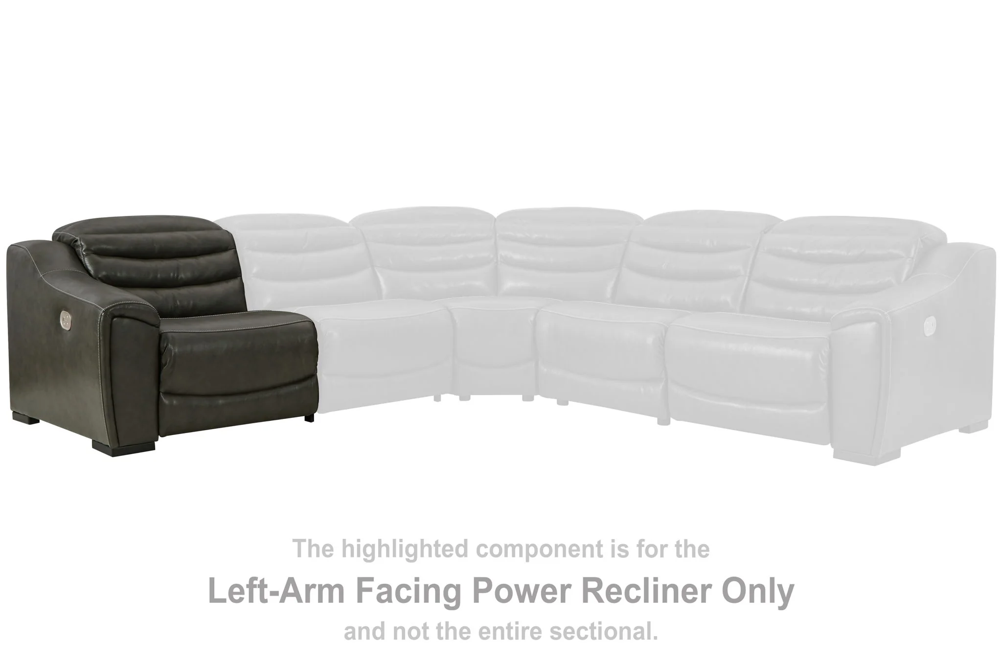 Center Line - LAF Zero Wall Power Recliner - Dark Gray