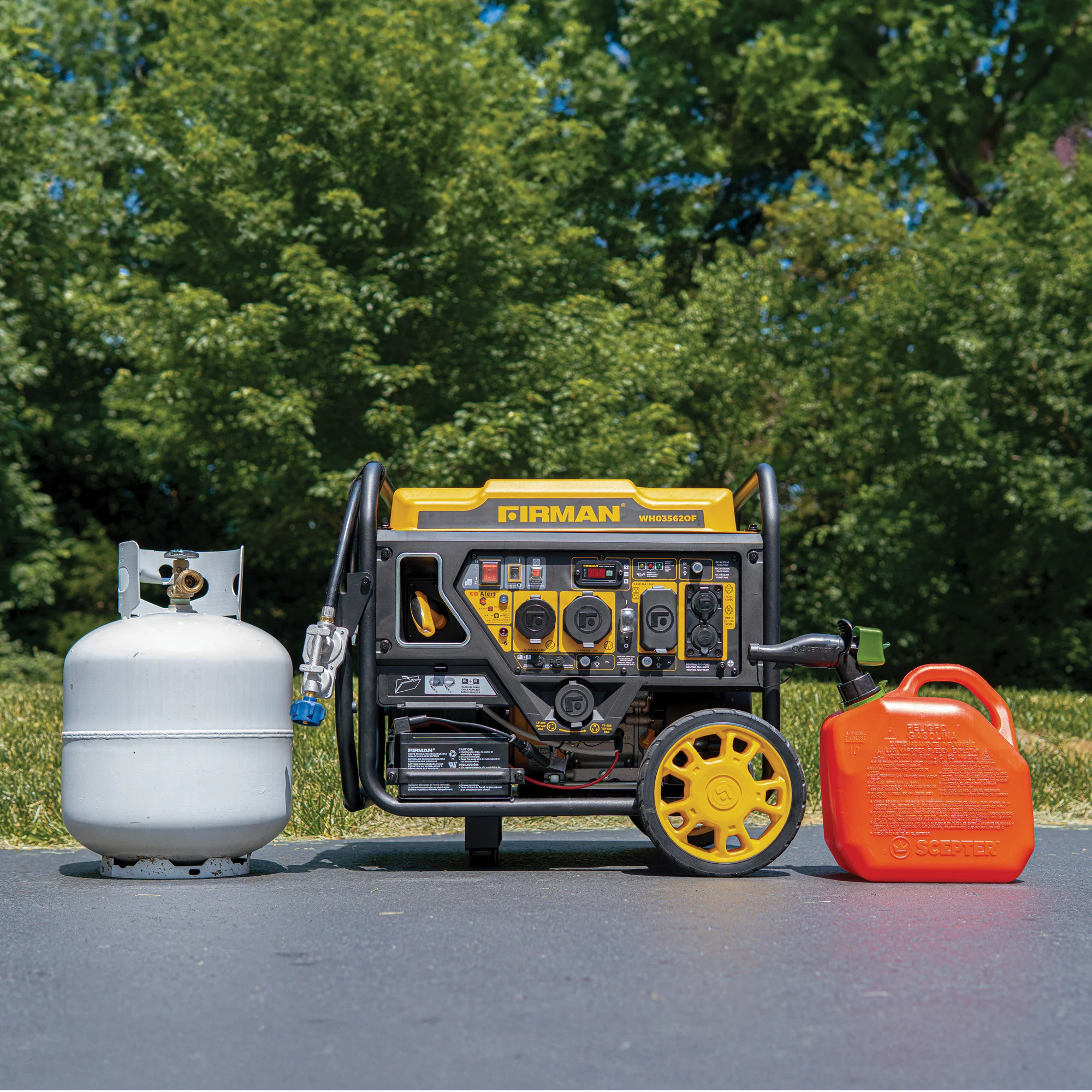 Dual Fuel Open Frame Inverter 4400W Electric Start with CO ALERT