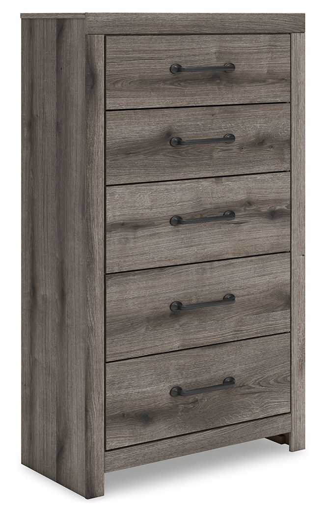 Graystorm - Five Drawer Chest - Brown Gray