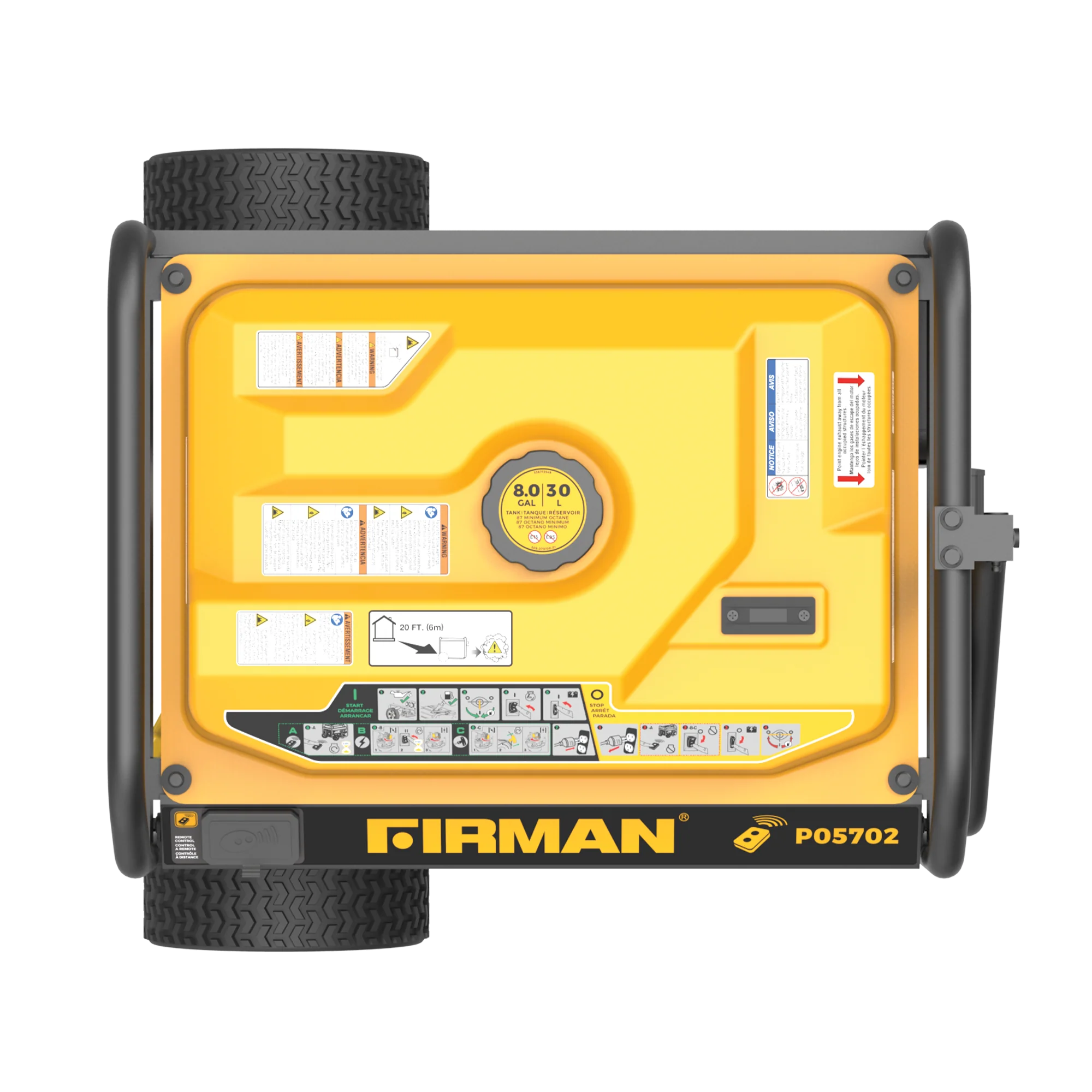 Gas Portable Generator 7125W Remote Start 120/240V