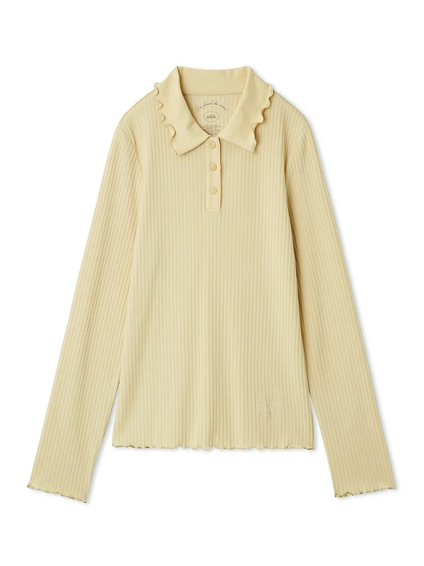 Macaroon Rib Cut-and-sew Pullover