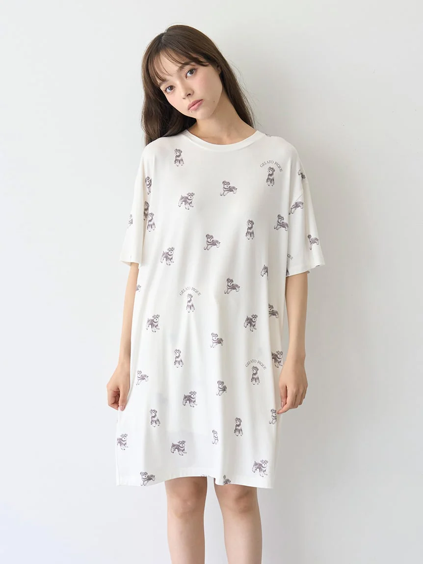 Summer Schnauzer Cut-and-sew Dress