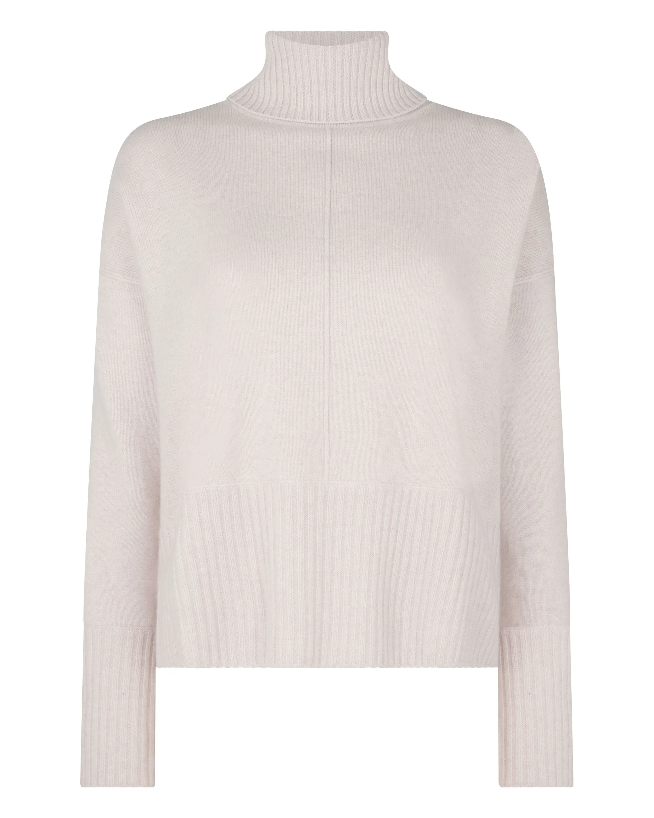 Women's Mollie Metal Turtle Neck Cashmere Sweater Frost White
