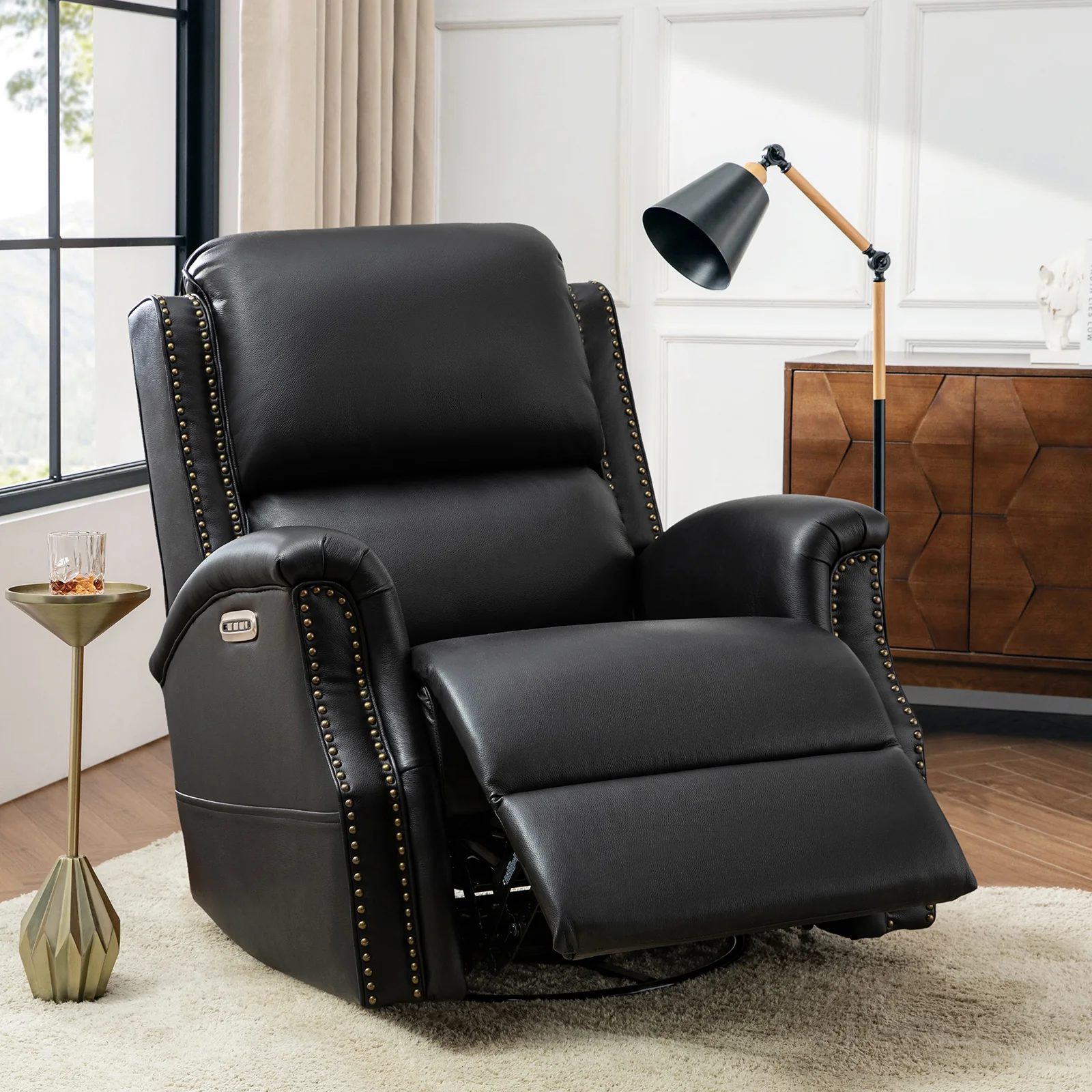 Andreas Glider Chair in Black
