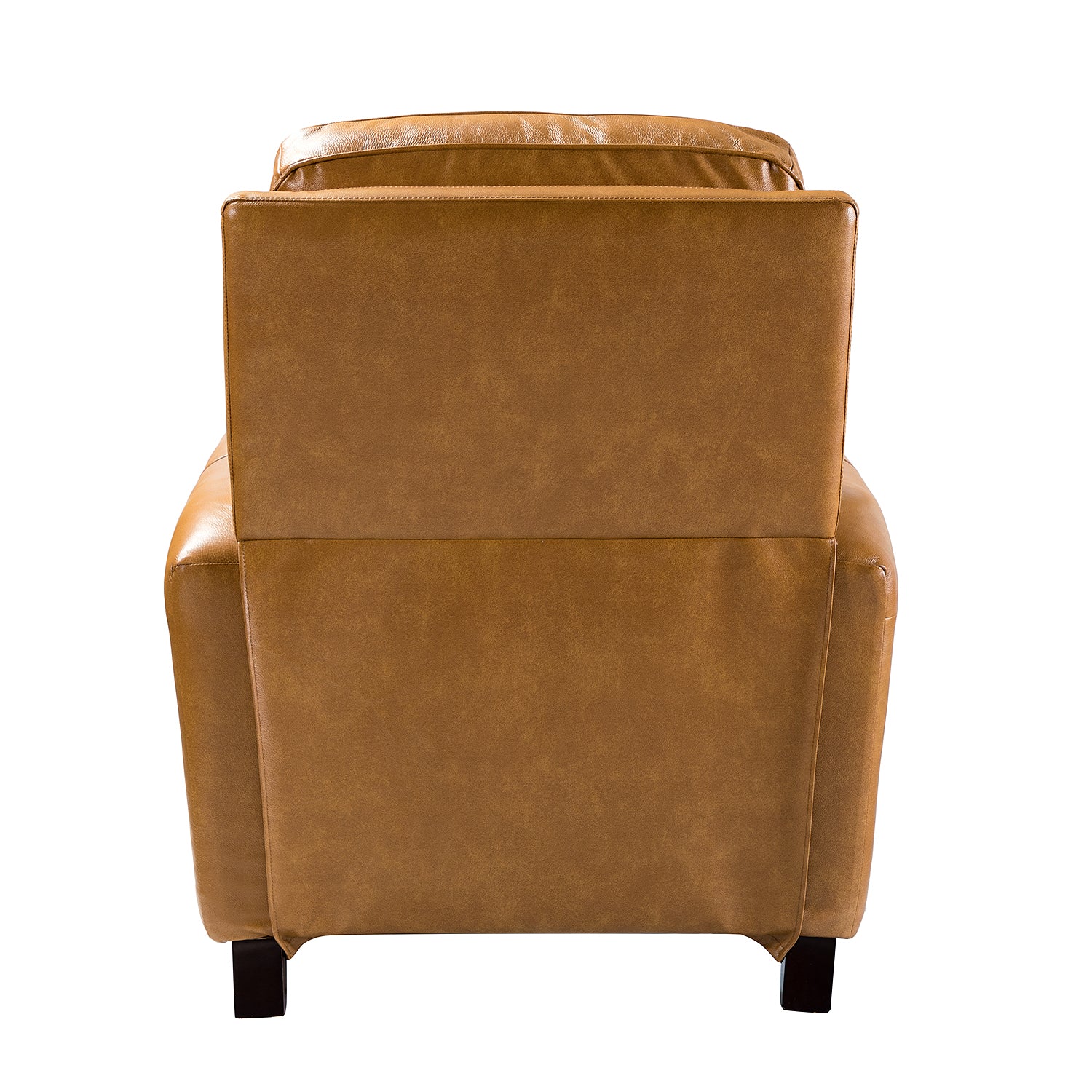 Amil Genuine Leather Recliner in Camel