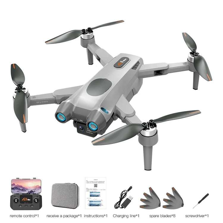 AE6 Max Drone - 4k Profesional GPS 2KM Quadcopter with 5G Camera TransmissIion Wifi FPV drone helicoptero Toys for Boys Professional Camera Drone
