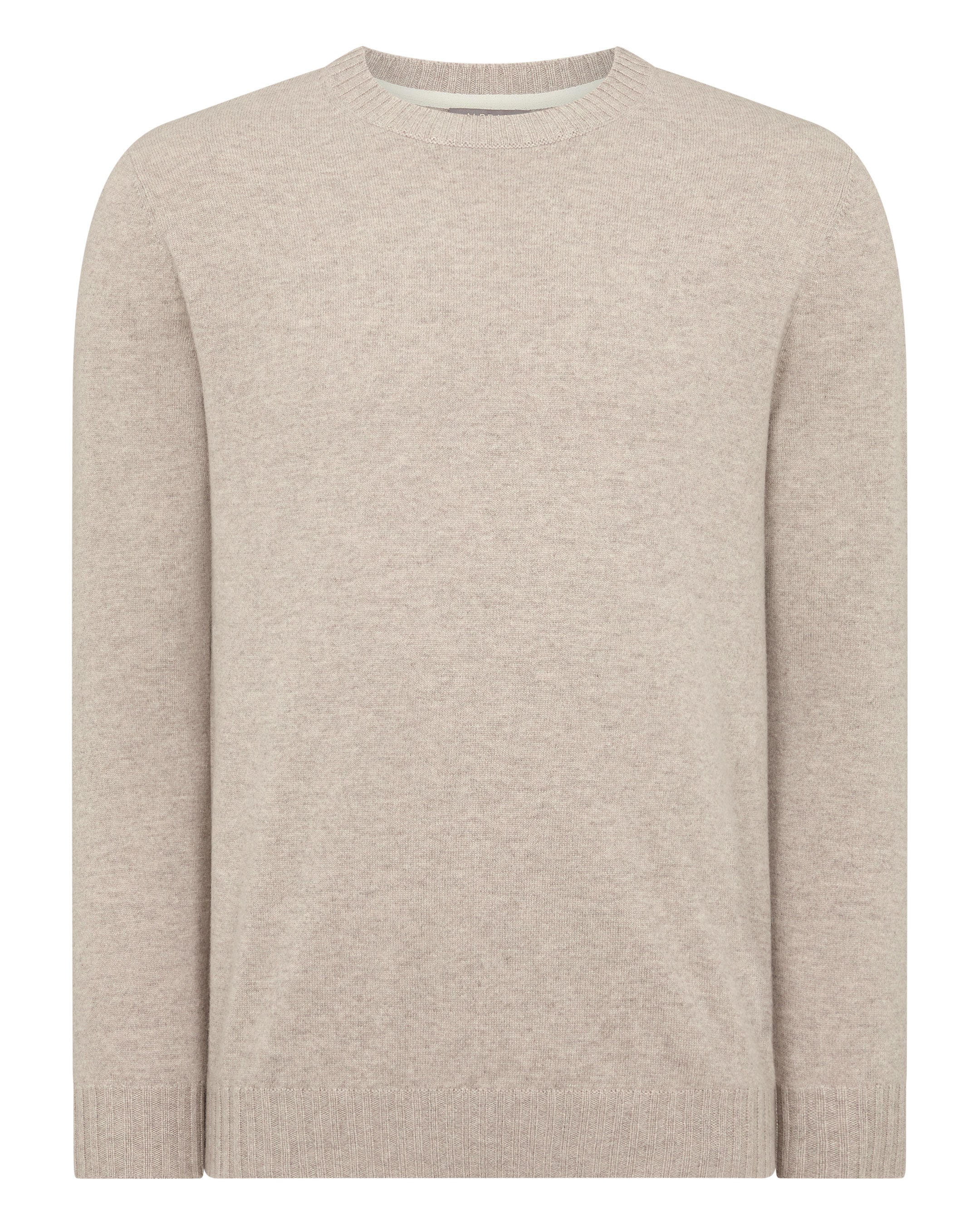 Men's Shoreditch Round Neck Cashmere Sweater Oatmeal Brown