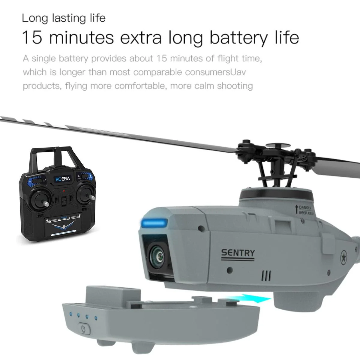 C127 2.4G RC Helicopter - Professional 720P Camera 6 Axis Gyro WIFI Sentry Spy RC Drone Wide Angle Single Paddle Without Ailerons