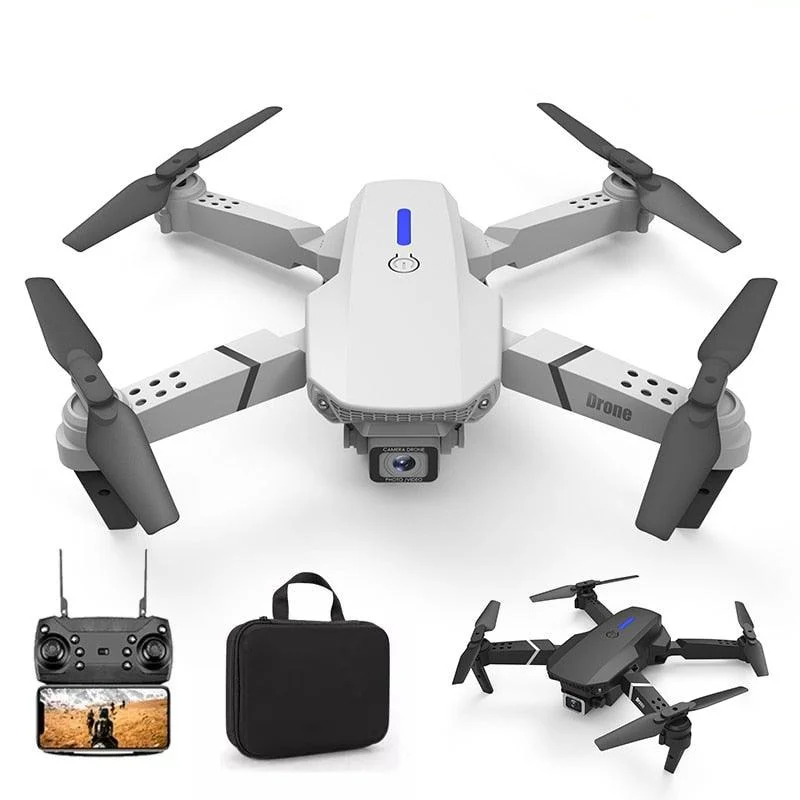 E88 Pro Drone - 2023 New Drone 4K Wide Angle HD Camera Foldable RC Helicopter WIFI FPV Height Hold Gift Toy