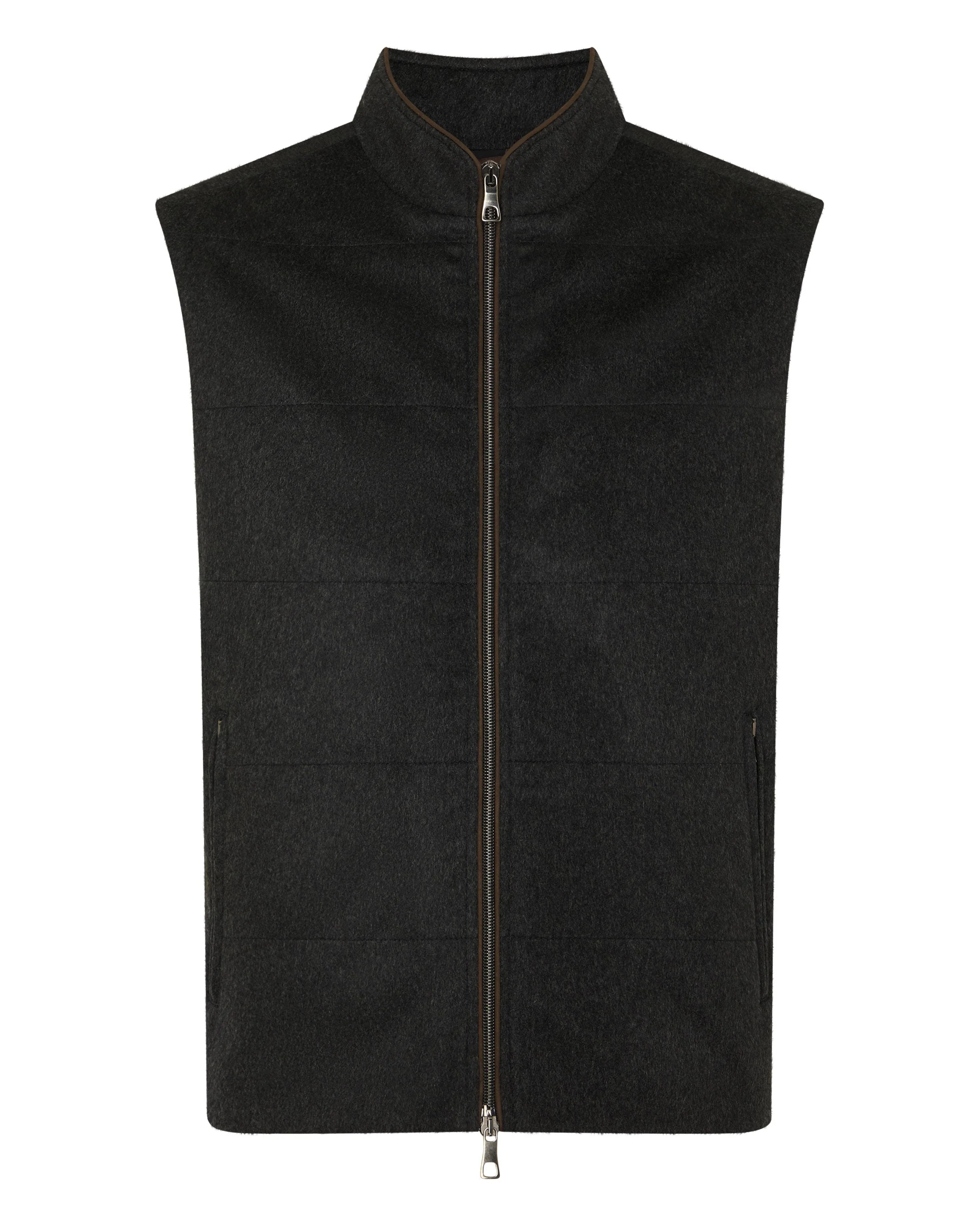 Men's Belgravia Cashmere Gilet Dark Charcoal Grey