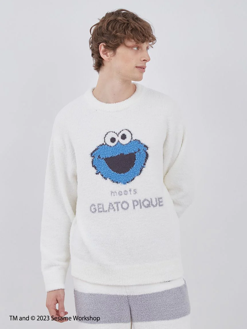 [SESAME STREET][MENS] Jacquard Pullover & Long Pants Loungewear Set