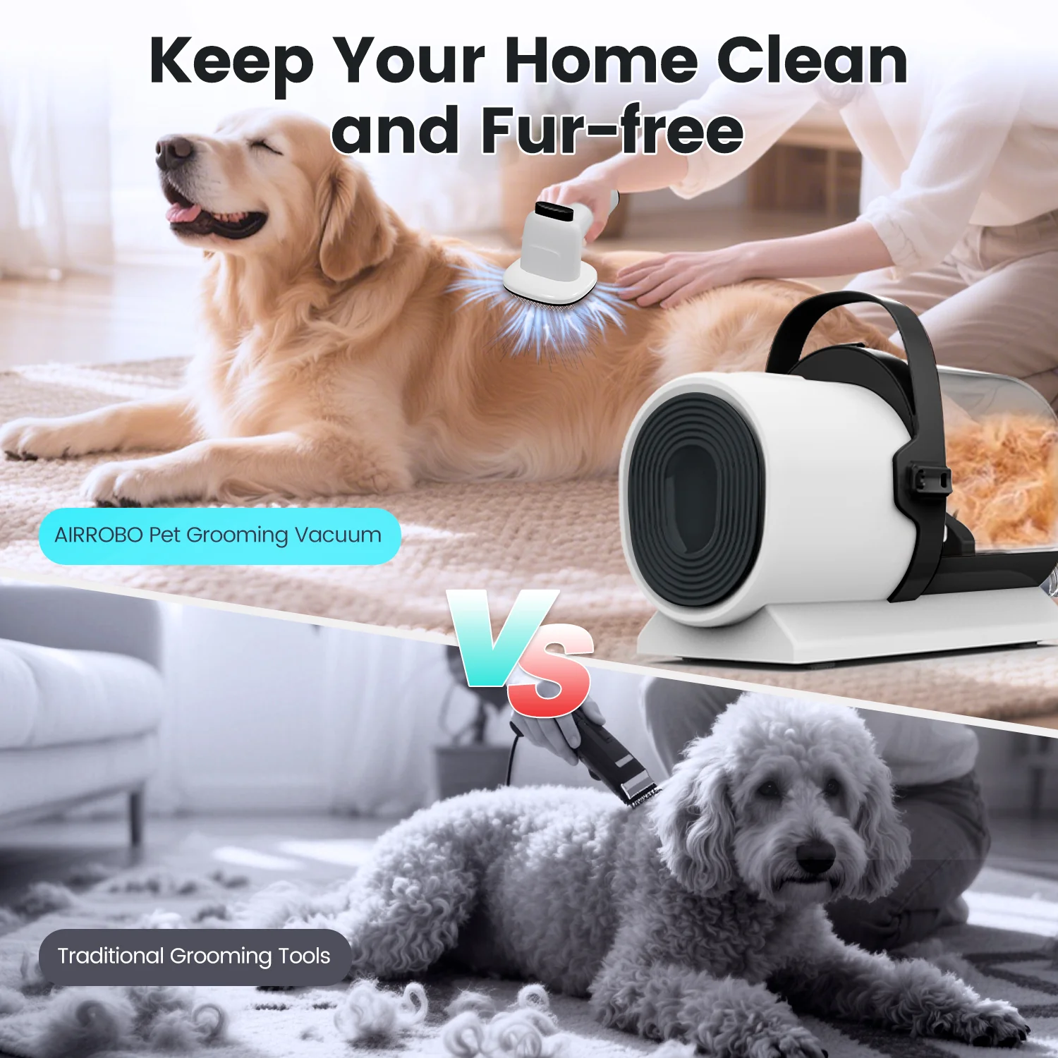 AIRROBO PG80 Dog Grooming Vacuum