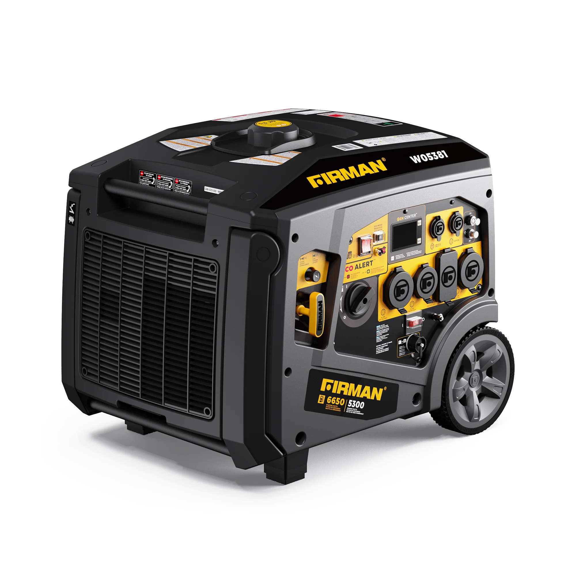 Gas Inverter Portable Generator 6650/5300 Watt 120/240V CO Alert