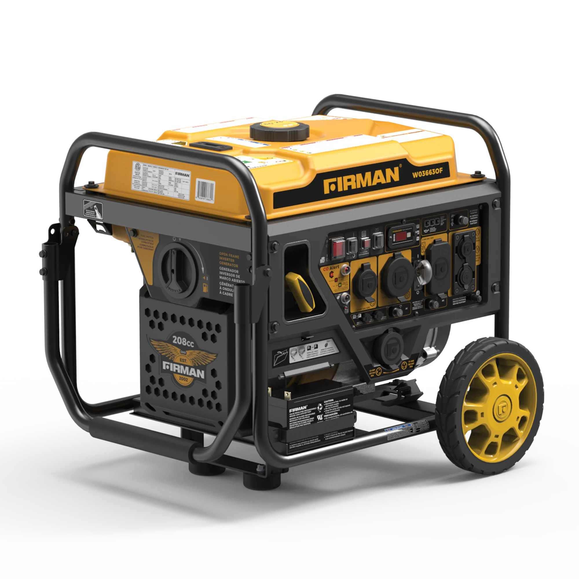 Inverter Open Frame Portable Generator 4500W Remote Start with CO Alert