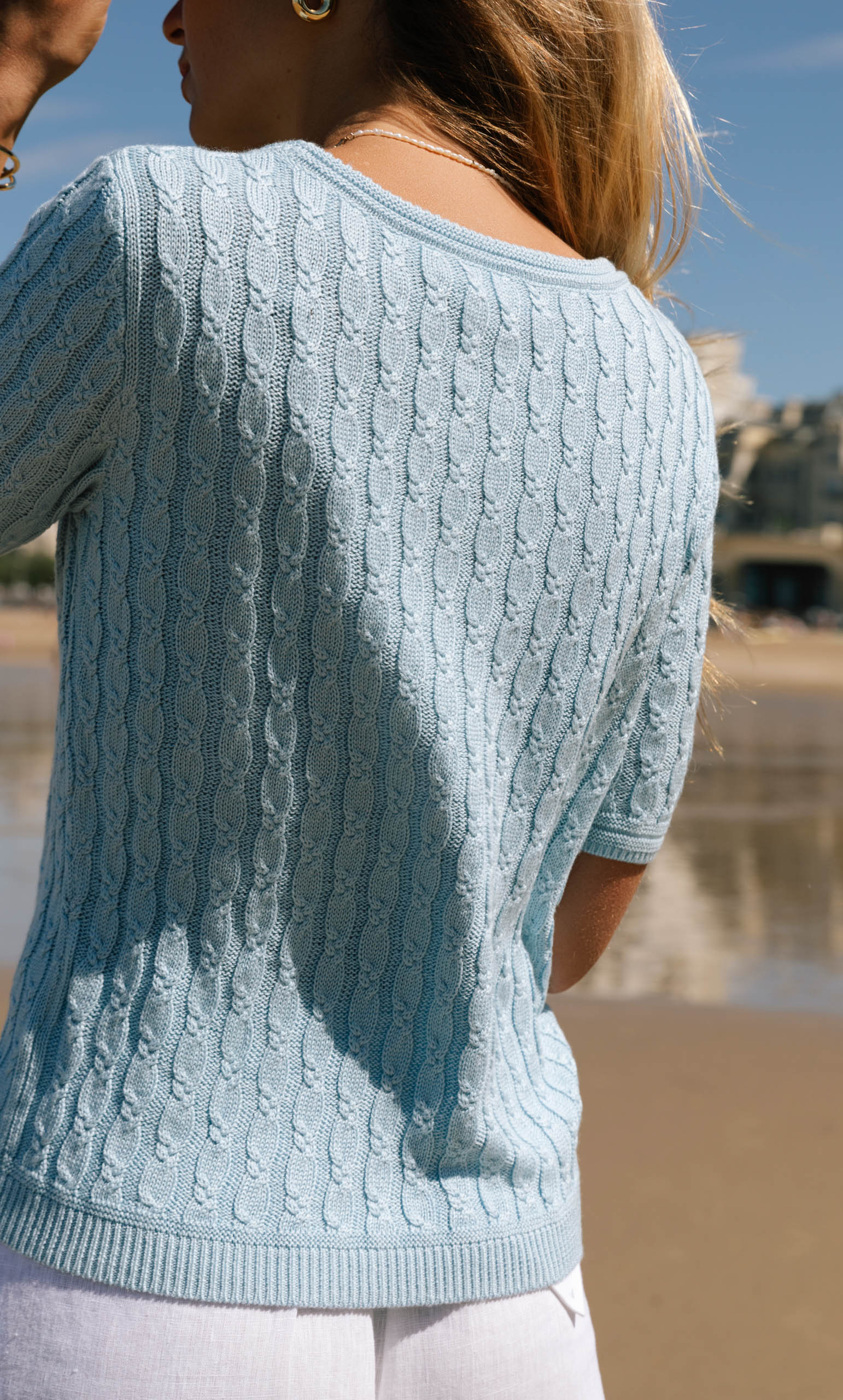 Cassandra Cable Sweater - Silk & Cashmere