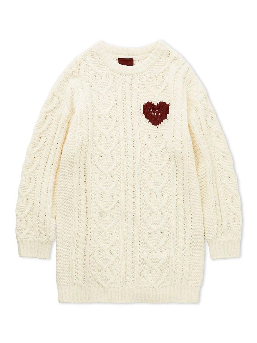 Heart Aran Knit Dress