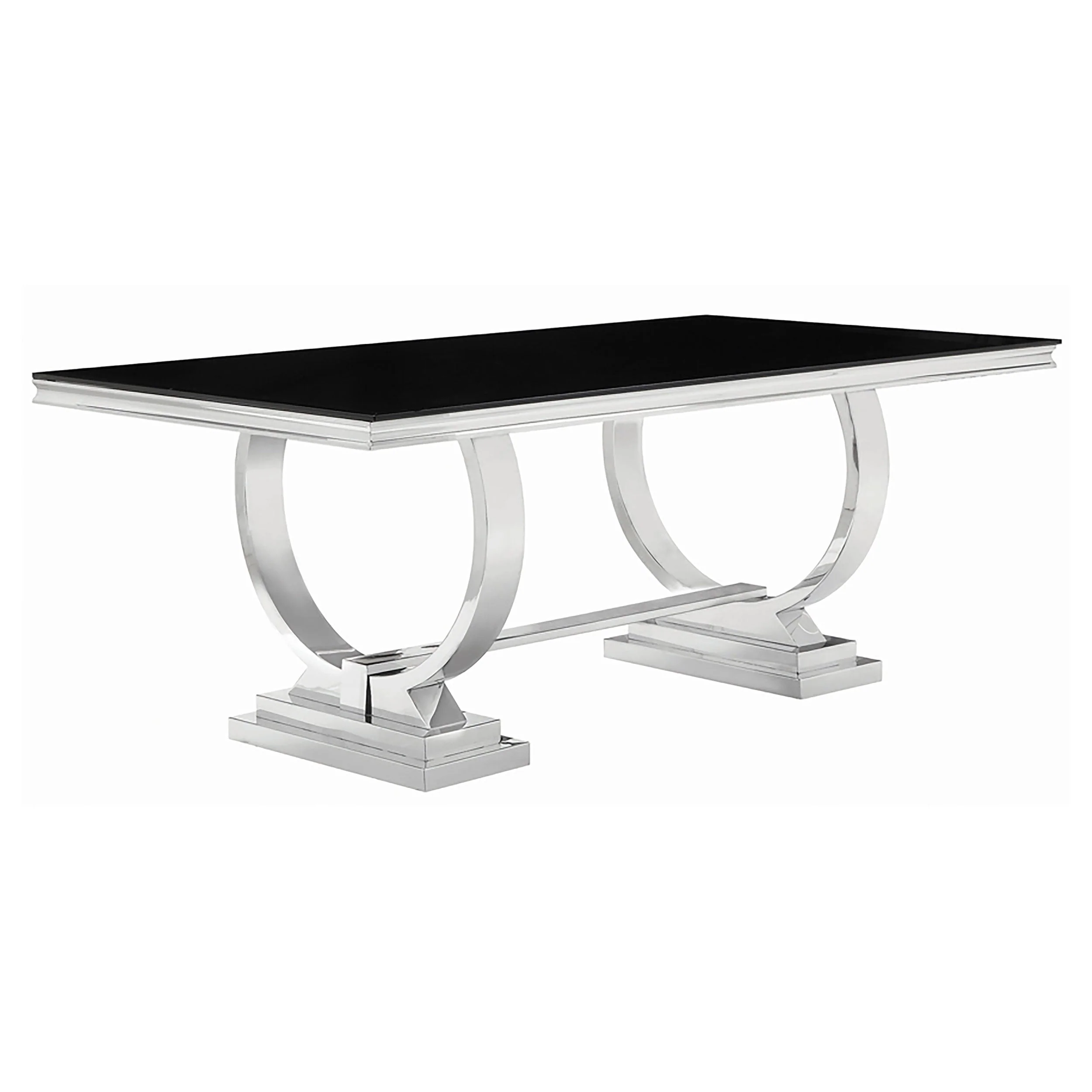 Antoine  Rectangular Glass Top Dining Set