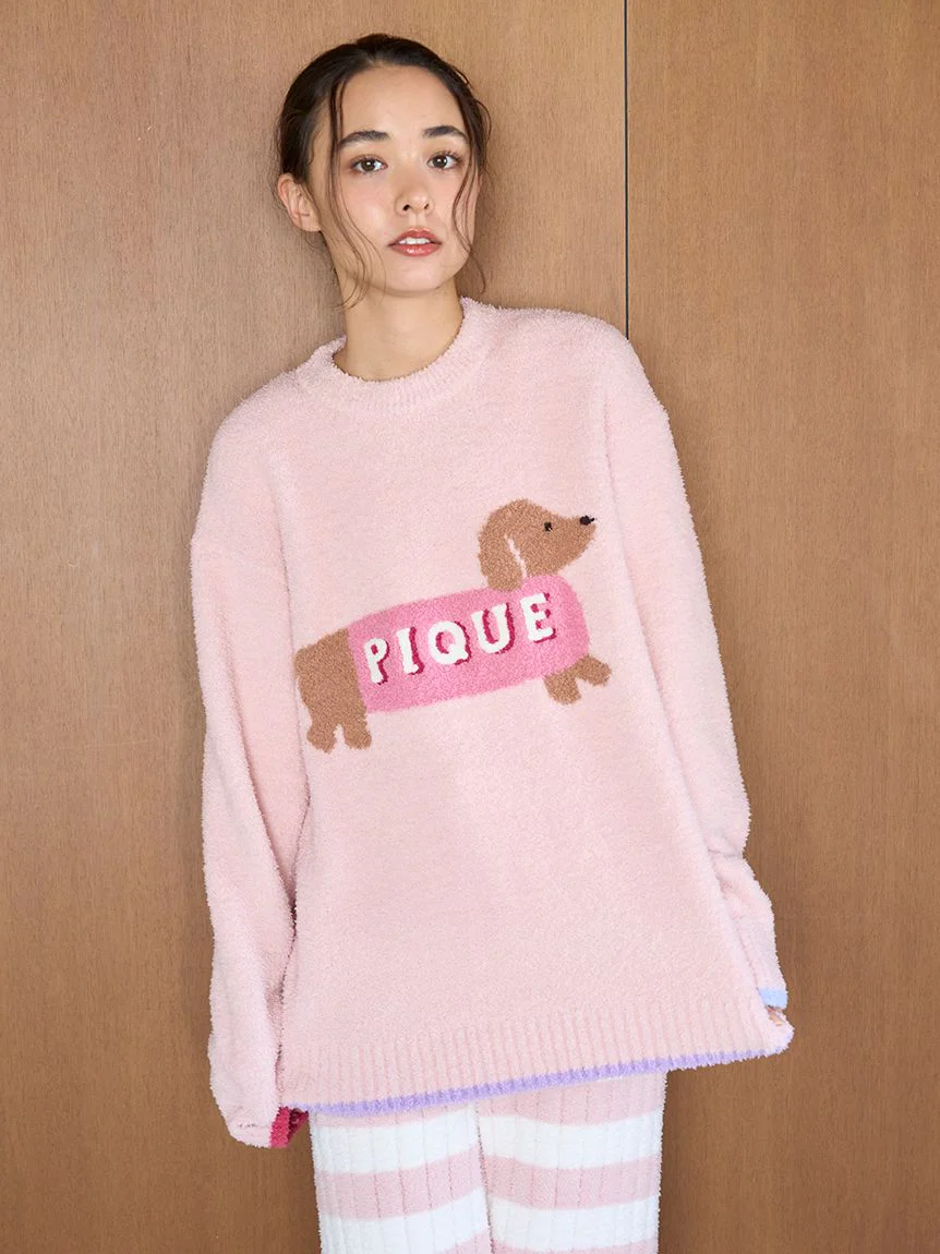 Baby Moco Dachshund Jacquard Pullover