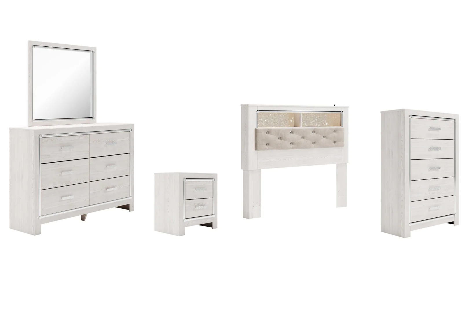 Altyra Panel Bookcase Bedroom Set