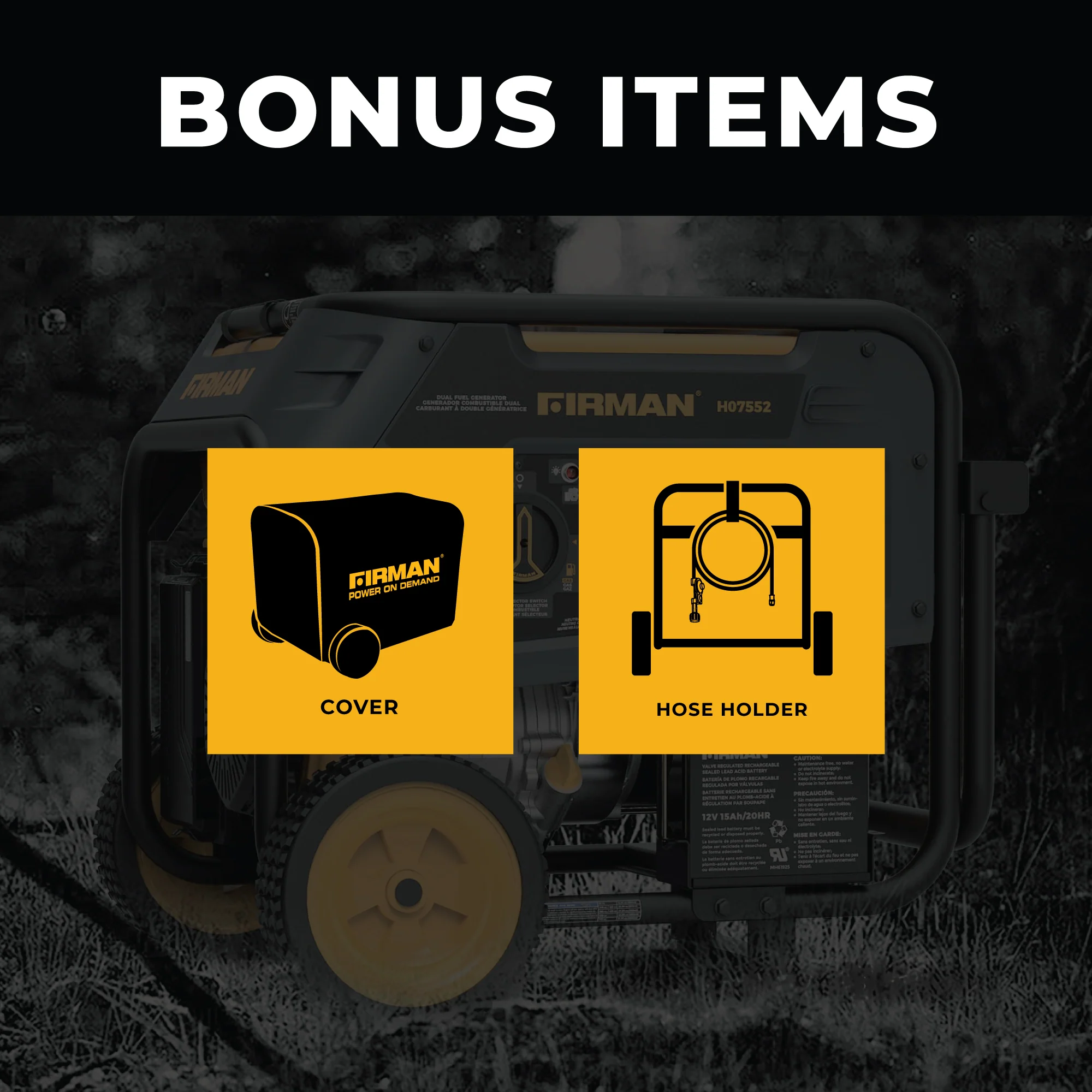 Dual Fuel Portable Generator 7500W Electric Start 120/240V