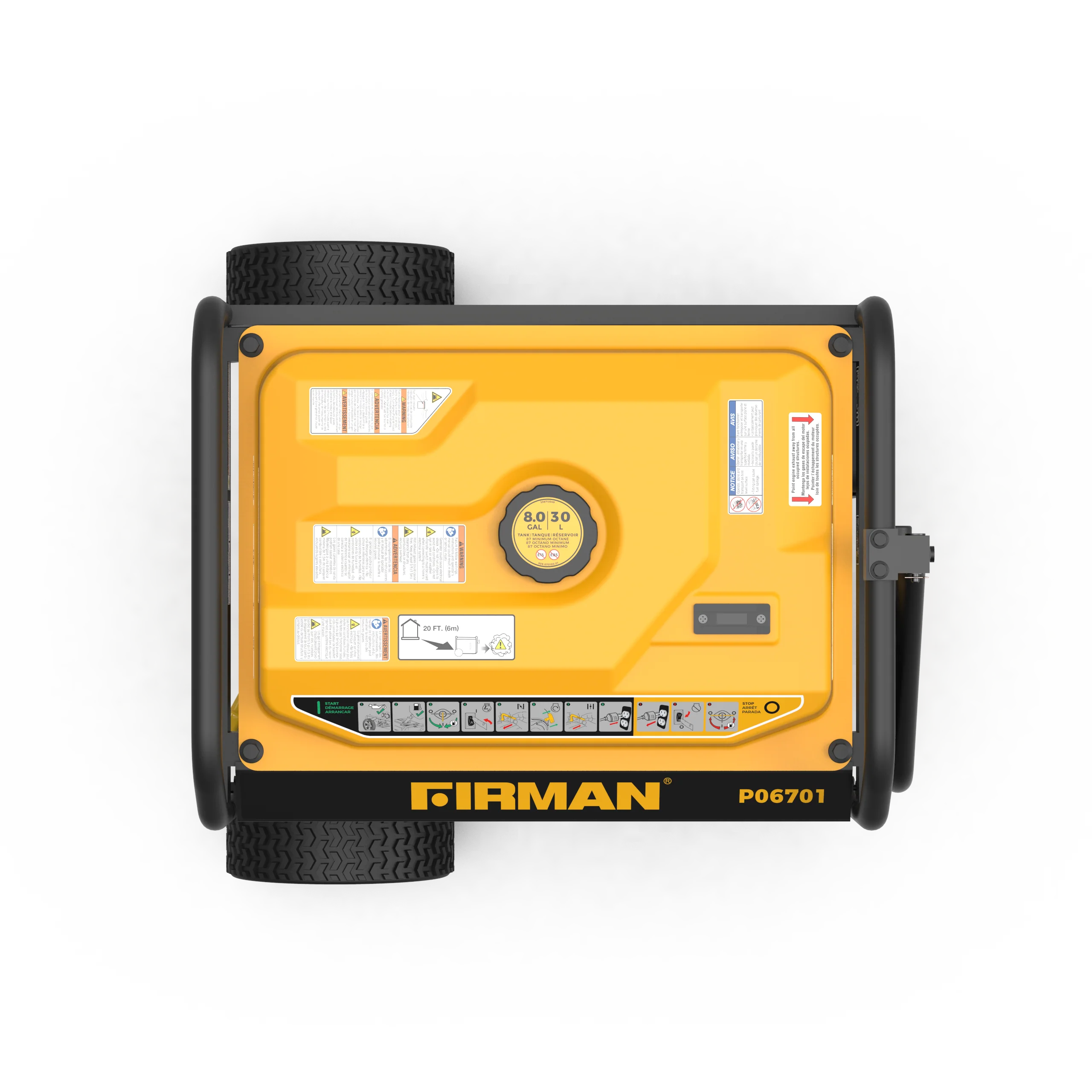 Gas Portable Generator 8350W Recoil Start 120/240V