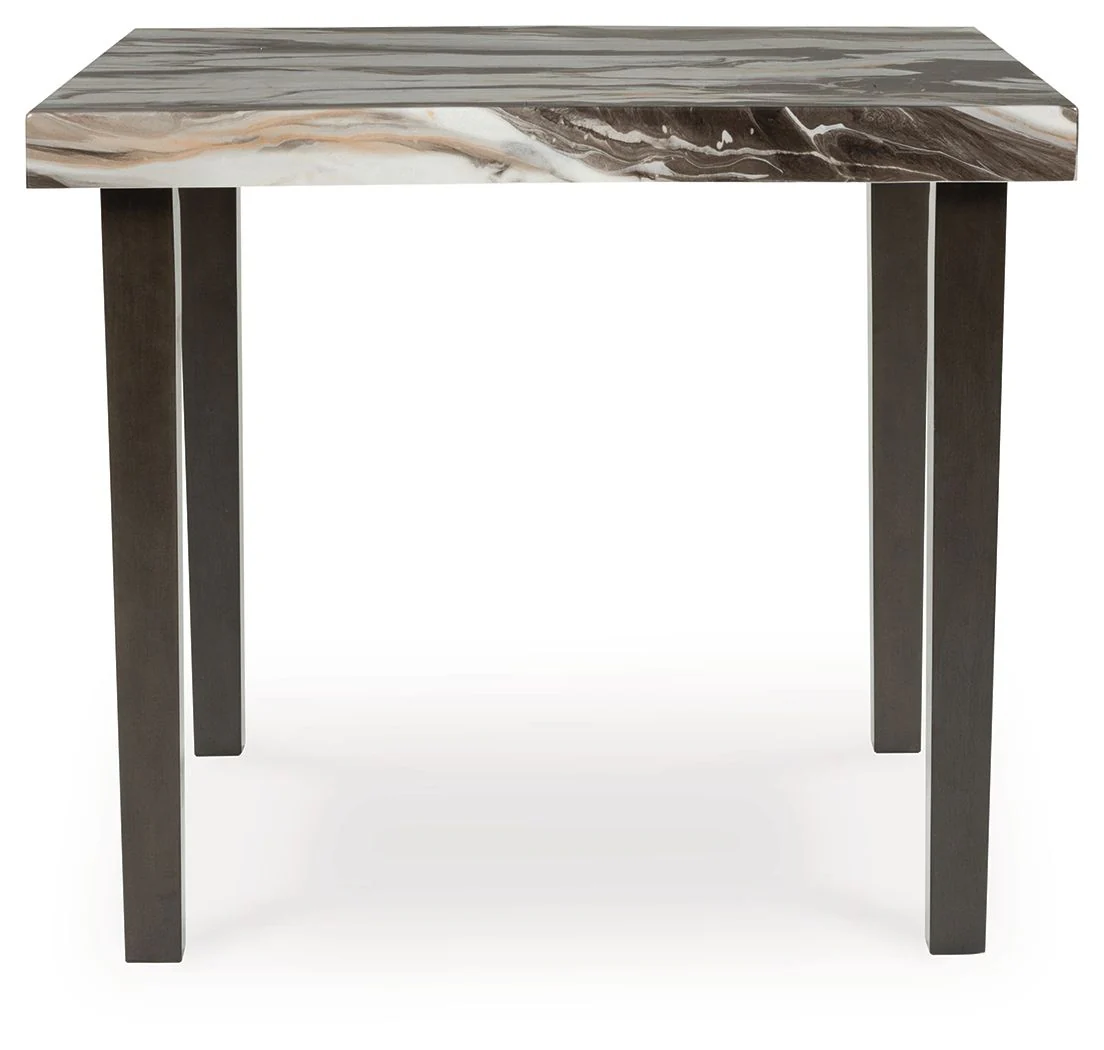 Jeshina - Square Dining Room Counter Table - Dark Brown / Beige